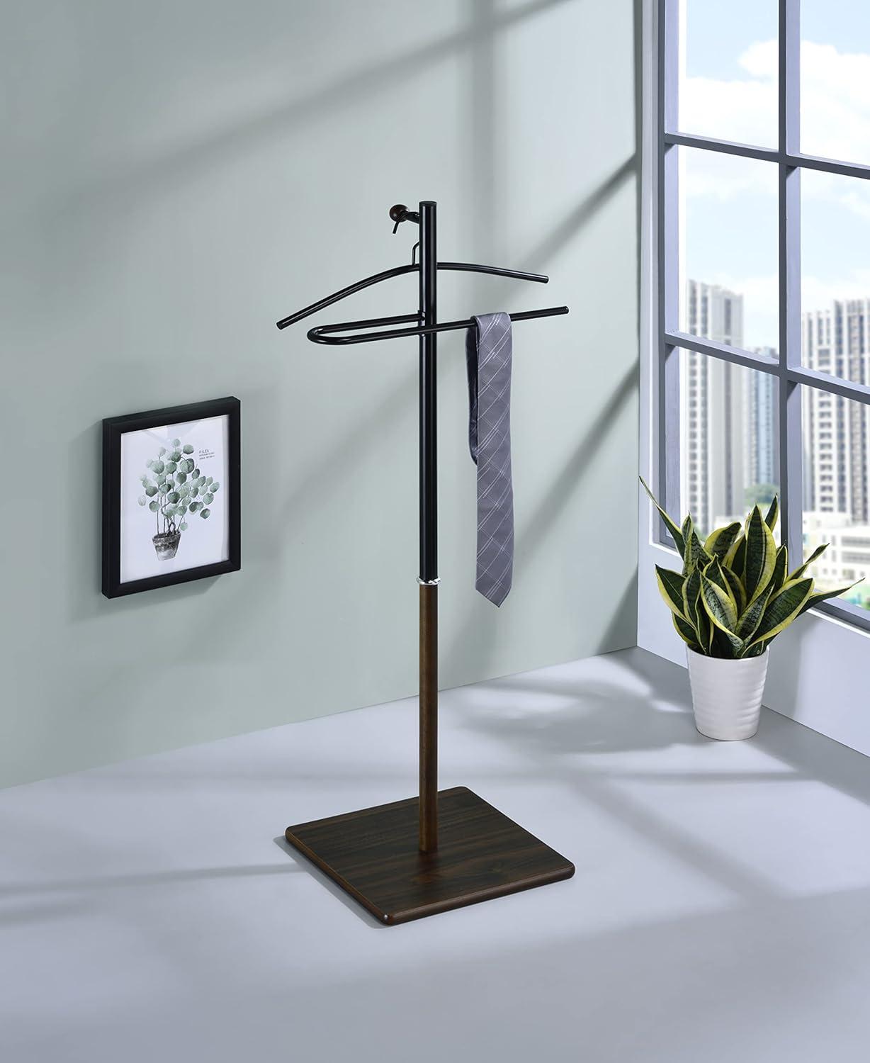 Kumo Freestanding Metal Organizer with Removable Hanger Trouser Bar Valet Stand - Proman Products