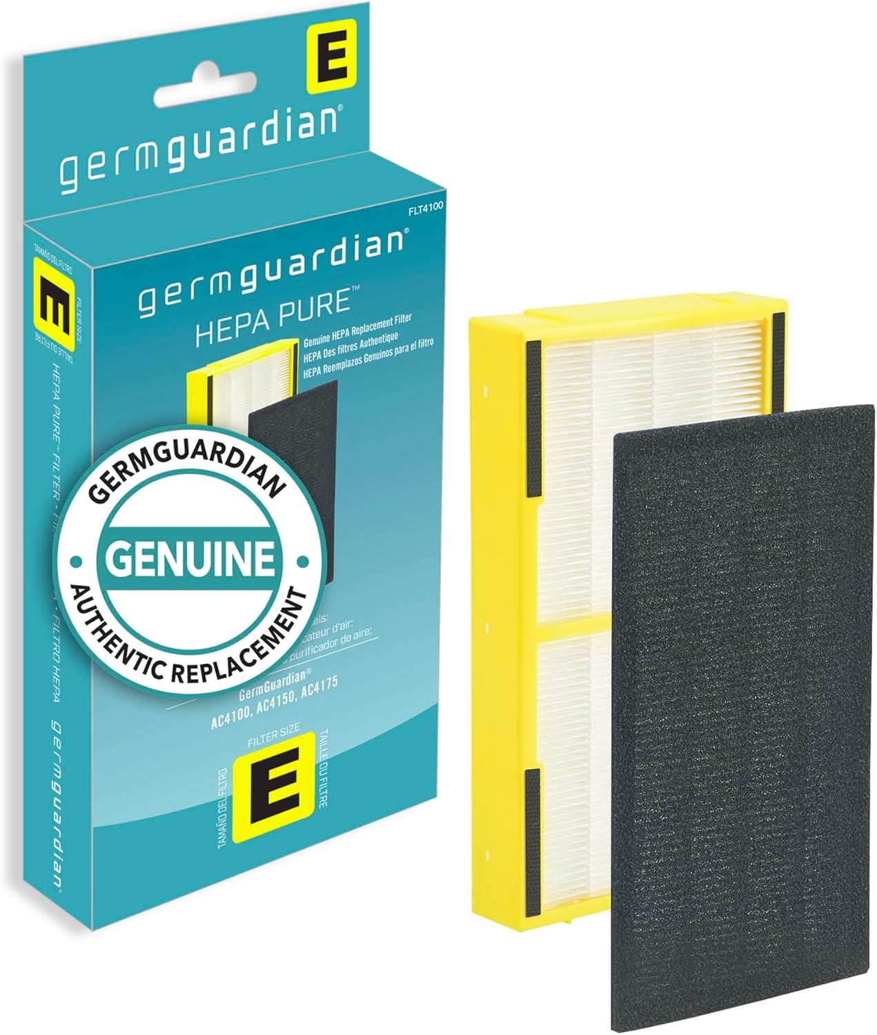 GermGuardian Air Purifier Replacement Filter E, HEPA Pure, for Models AC4100 and AC4150, 2-Pack