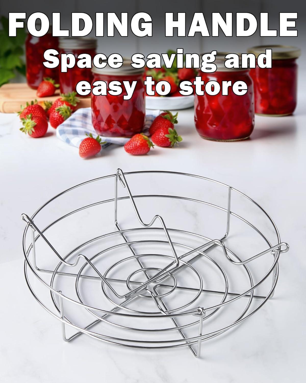 Cook N Home Cook N Home 12-inch Canning Rack, 2 Pack, Stainless Steel Steamer Canning Jar Rack, Kit For Regular Wide Mouth Mason Jars Ball Jars Holds 8 Pint Or 7 Quart Jars