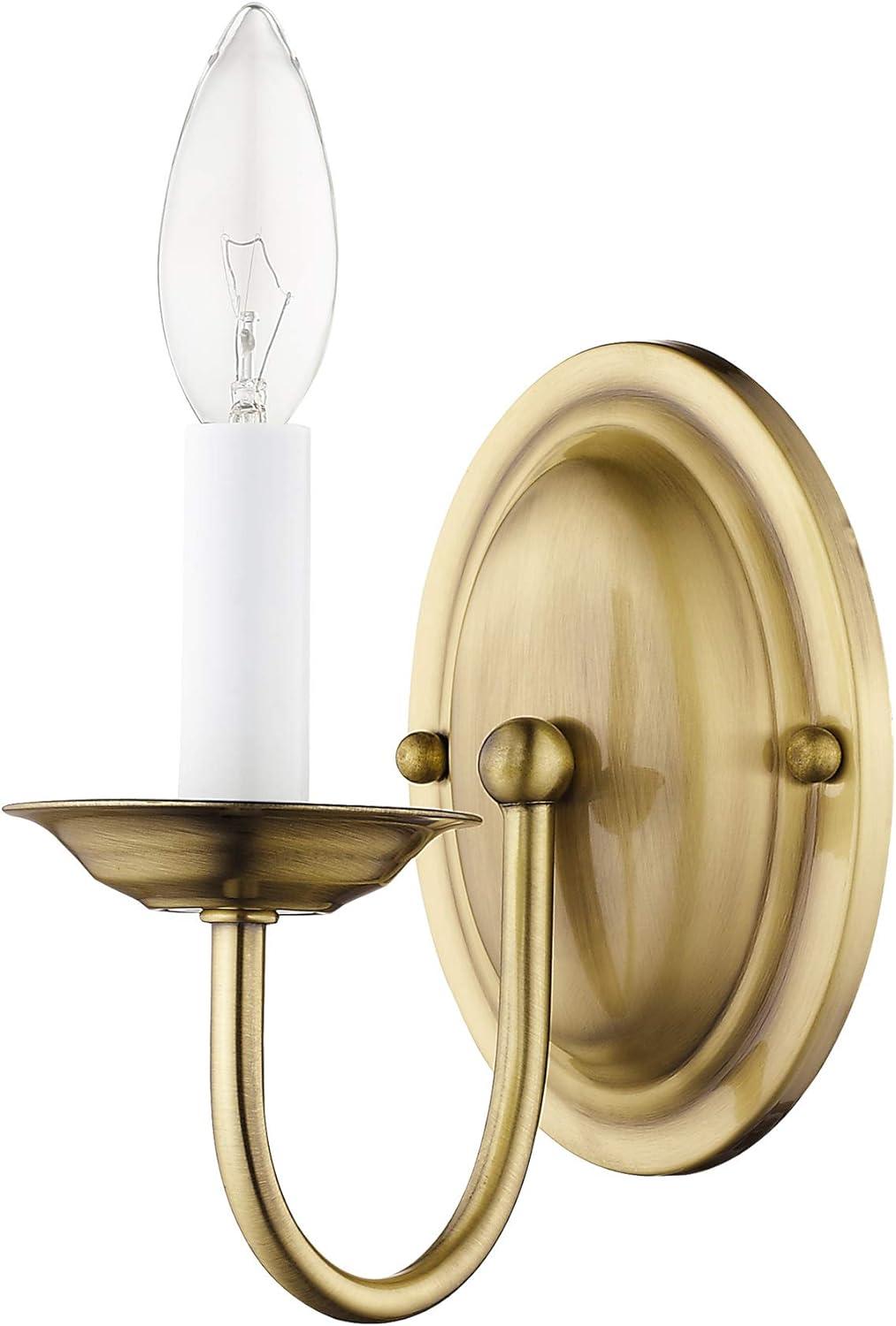 Livex Lighting Home Basics 1 - Light Wall Light in  Antique Brass