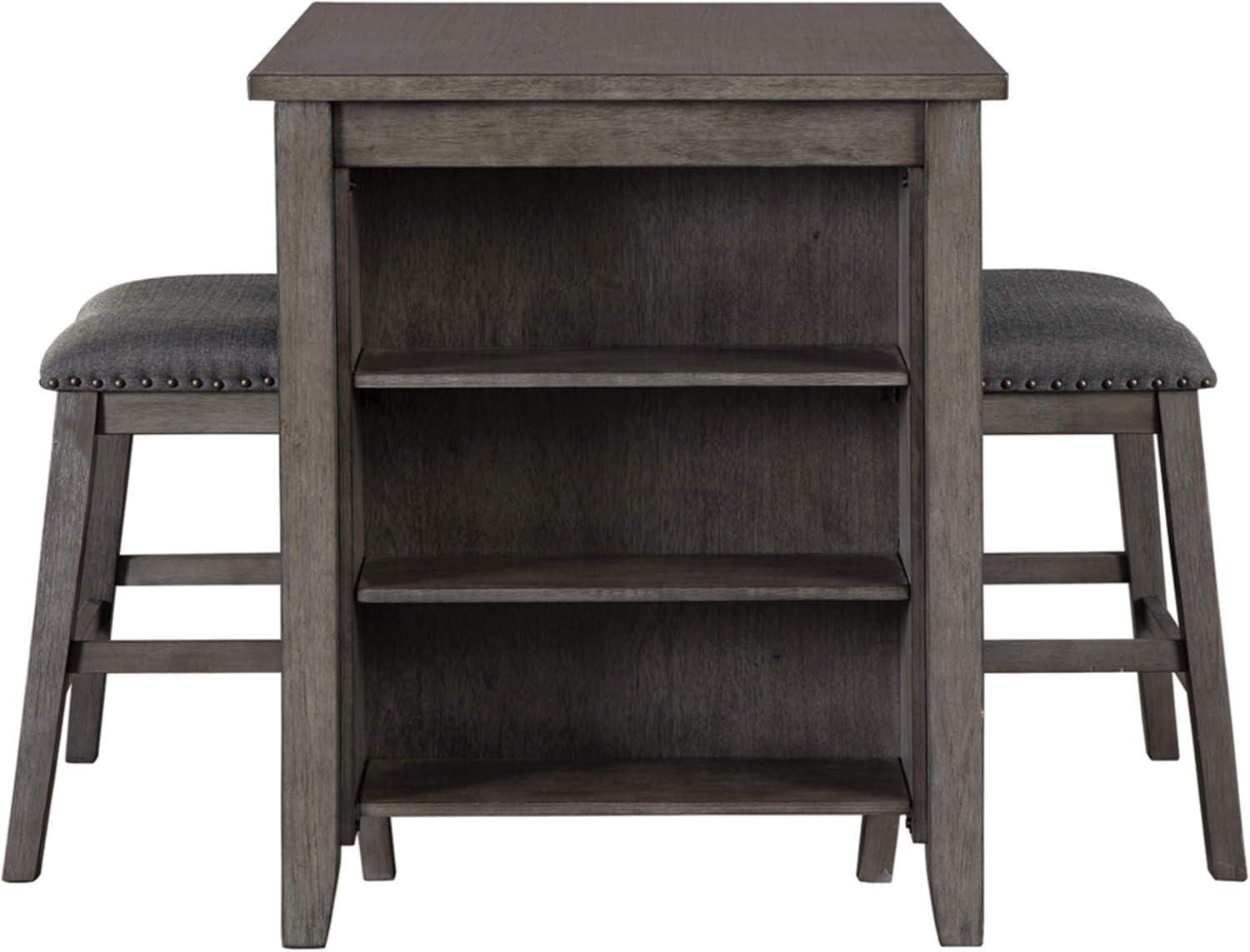 Set of 3 Caitbrook Counter Height Dining Table and Bar Stools Gray - Signature Design by Ashley