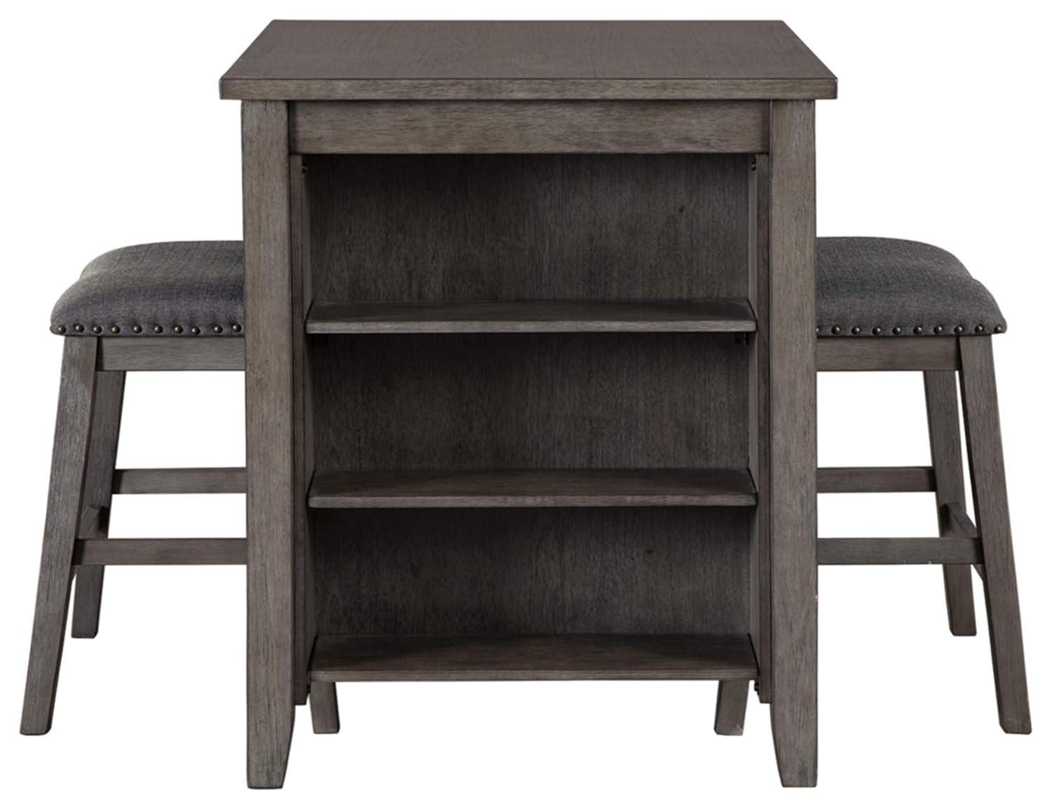 Set of 3 Caitbrook Counter Height Dining Table and Bar Stools Gray - Signature Design by Ashley