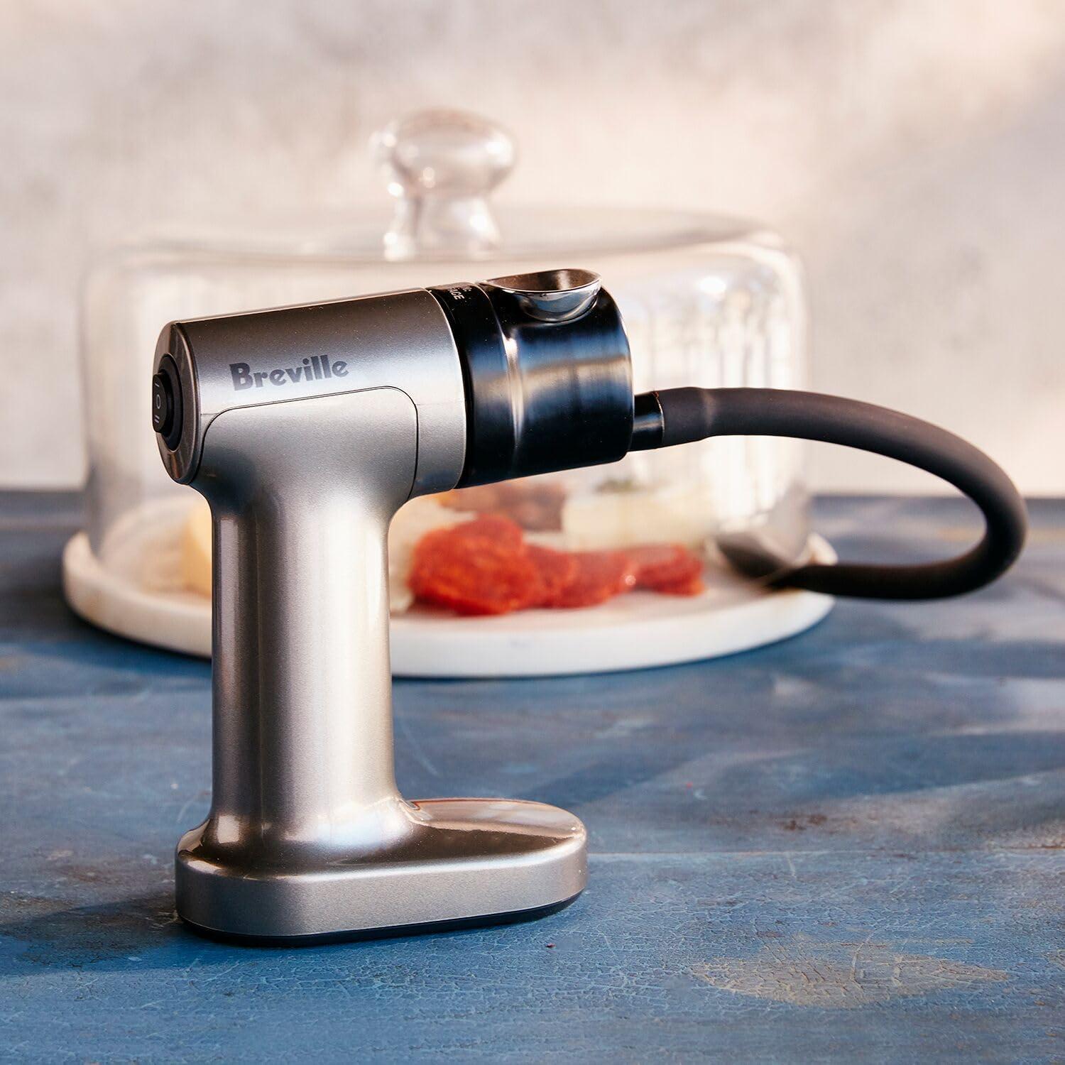 Compact Stainless Steel Cordless Smoking Gun with Accessories