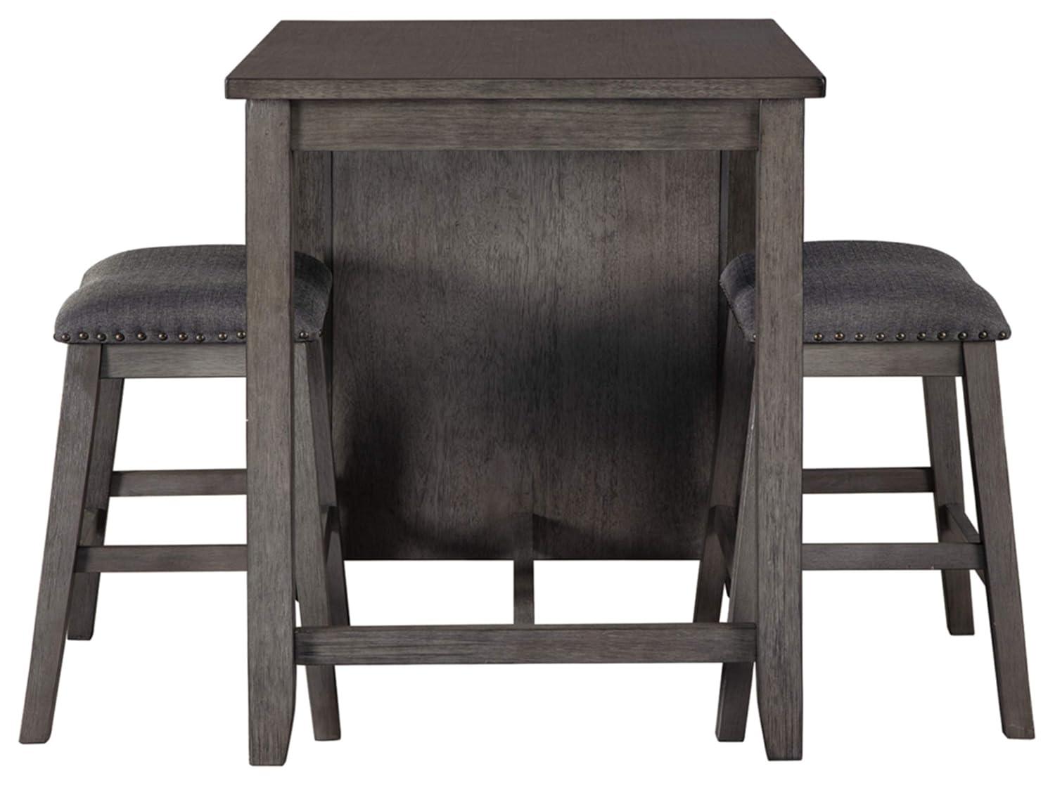 Set of 3 Caitbrook Counter Height Dining Table and Bar Stools Gray - Signature Design by Ashley