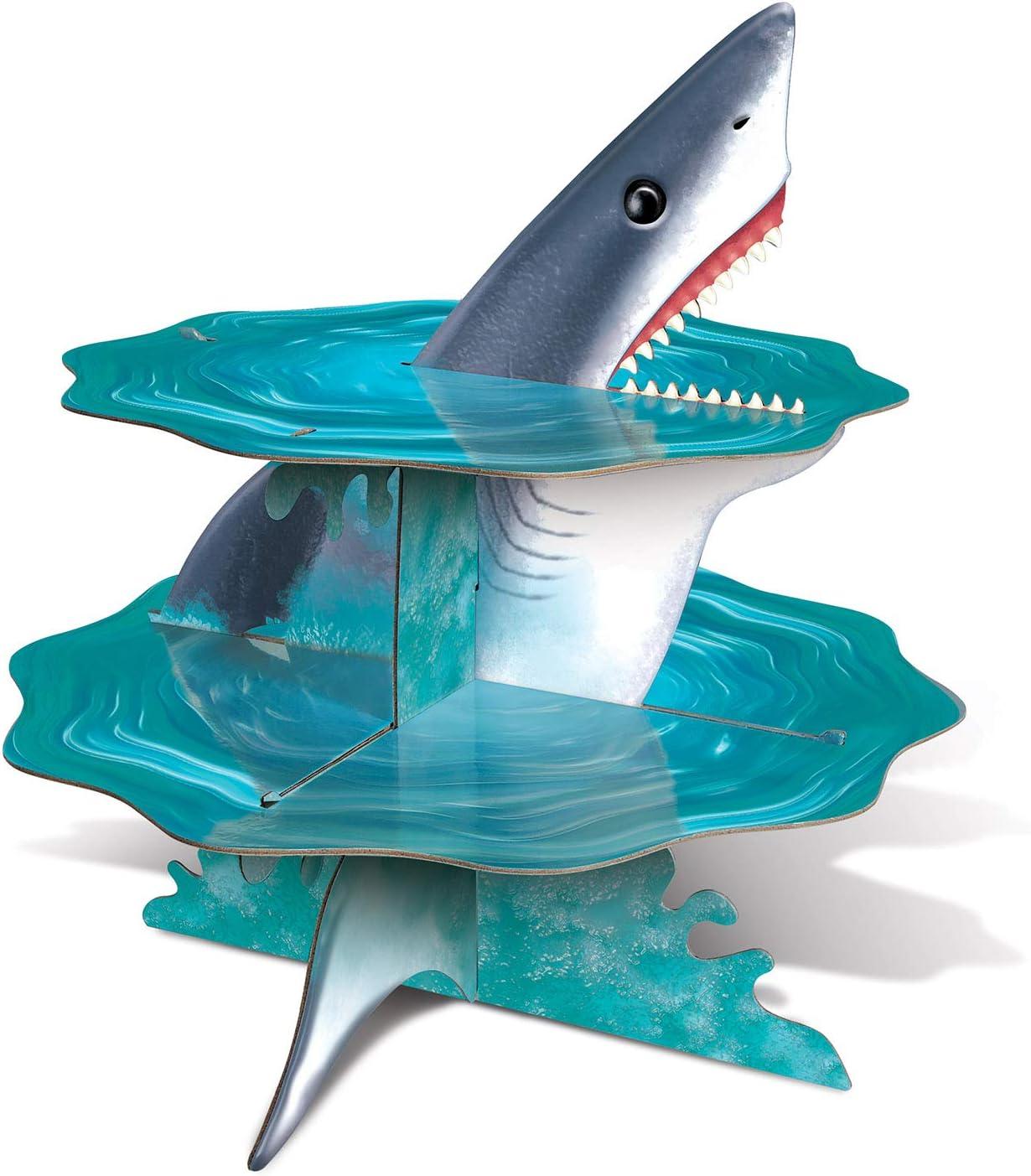 Beistle Shark Cupcake Stand, 14", (1/Pkg) Multicolored
