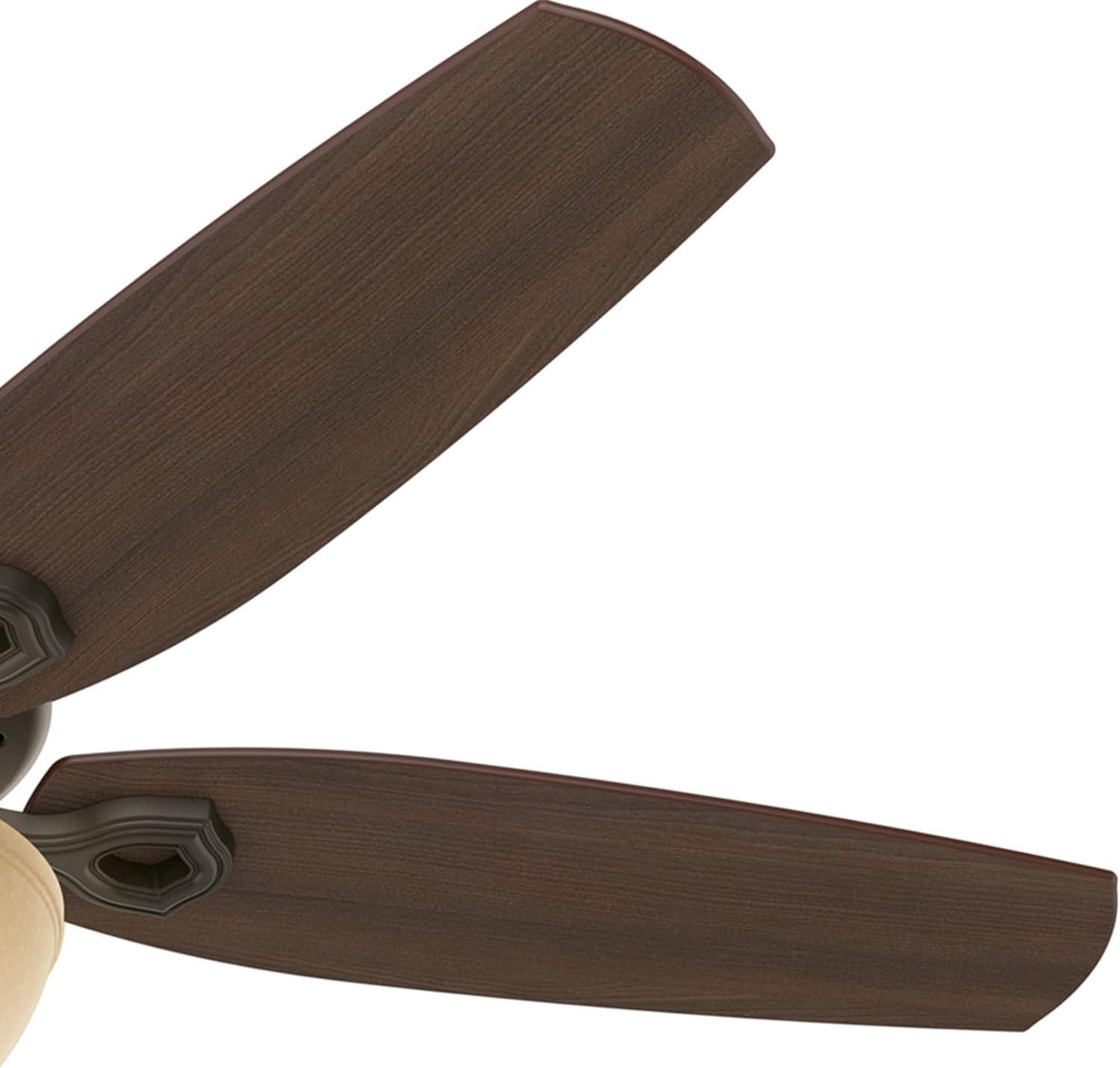 52" Builder Deluxe 5 - Blade Standard Ceiling Fan with Pull Chain and Light Kit Included