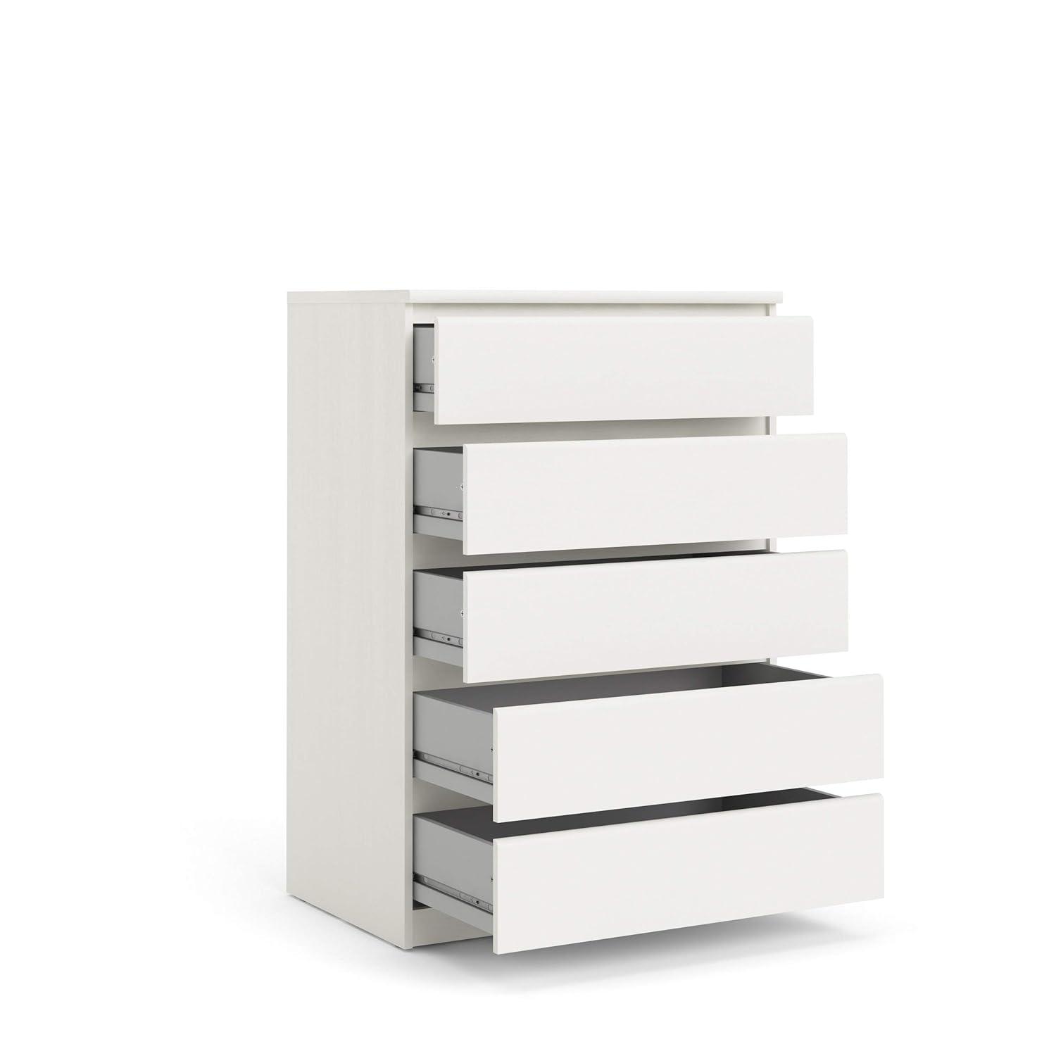 Tvilum, Scottsdale 5 Drawer Chest, White Woodgrain