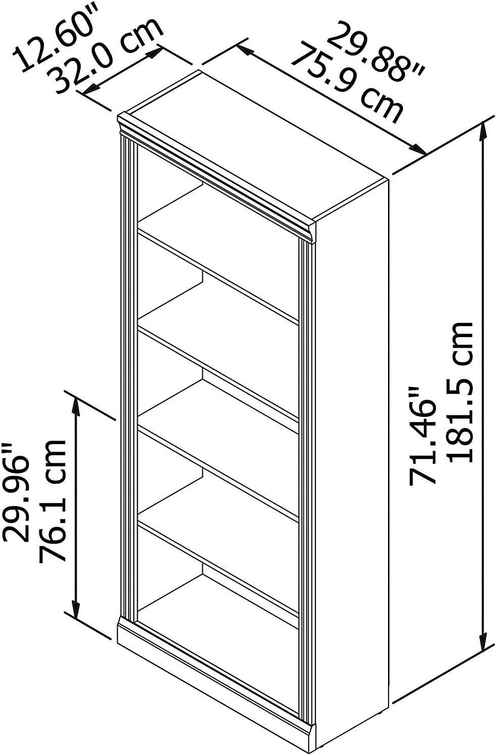 Harvest Cherry Traditional Tall 5-Shelf Adjustable Bookcase Set