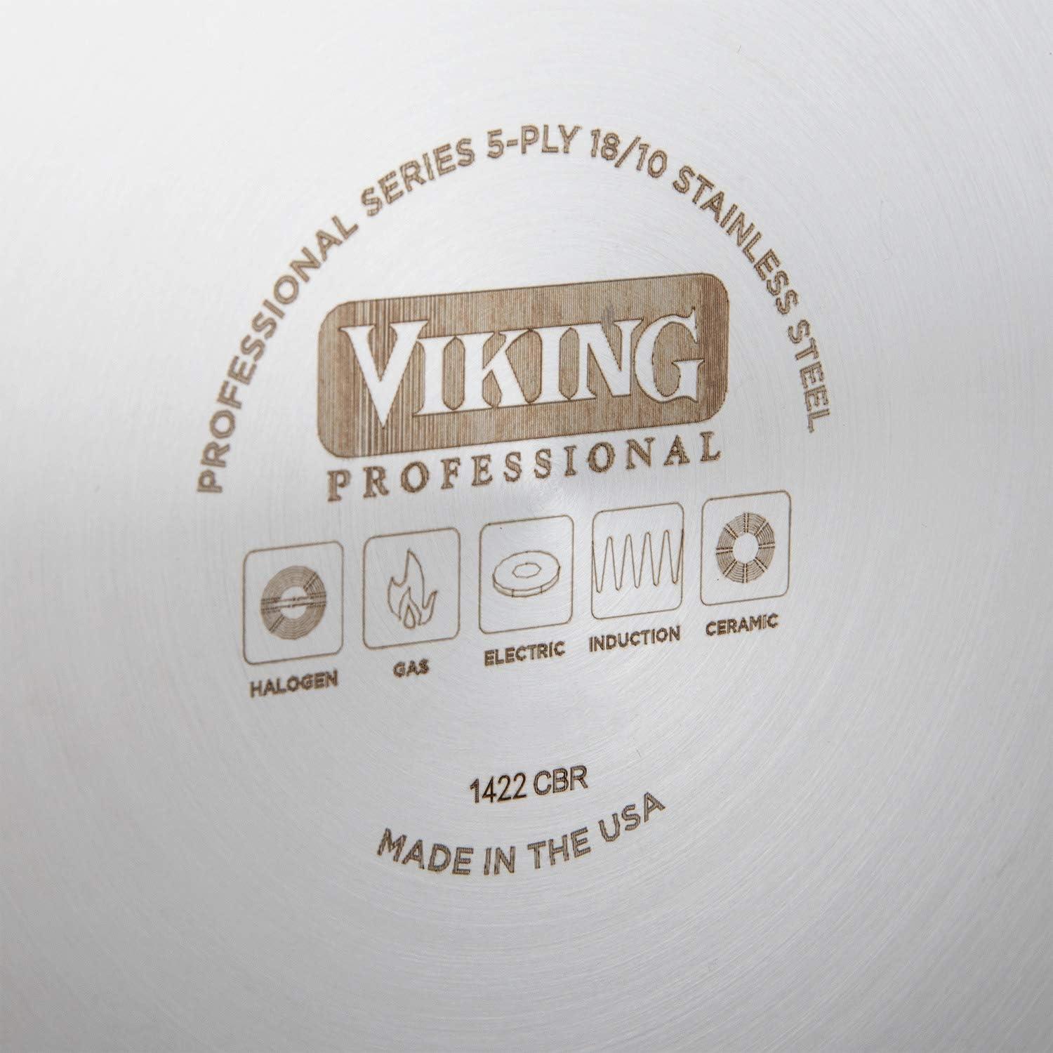 Viking 12" Stainless Steel Nonstick Fry Pan with Lid