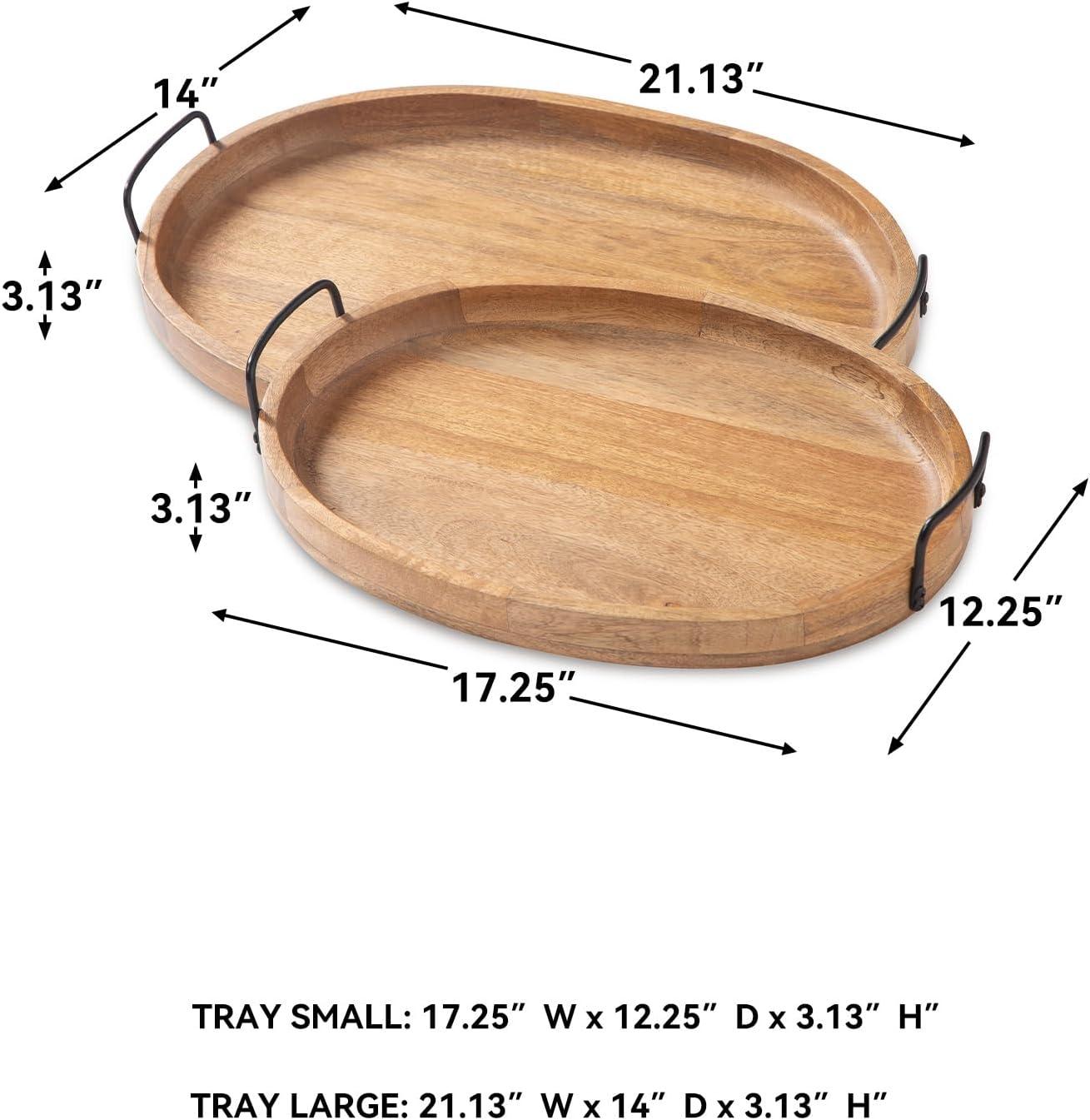 17 Stories Jocelyne Stainless Steel Tray - Set of 2