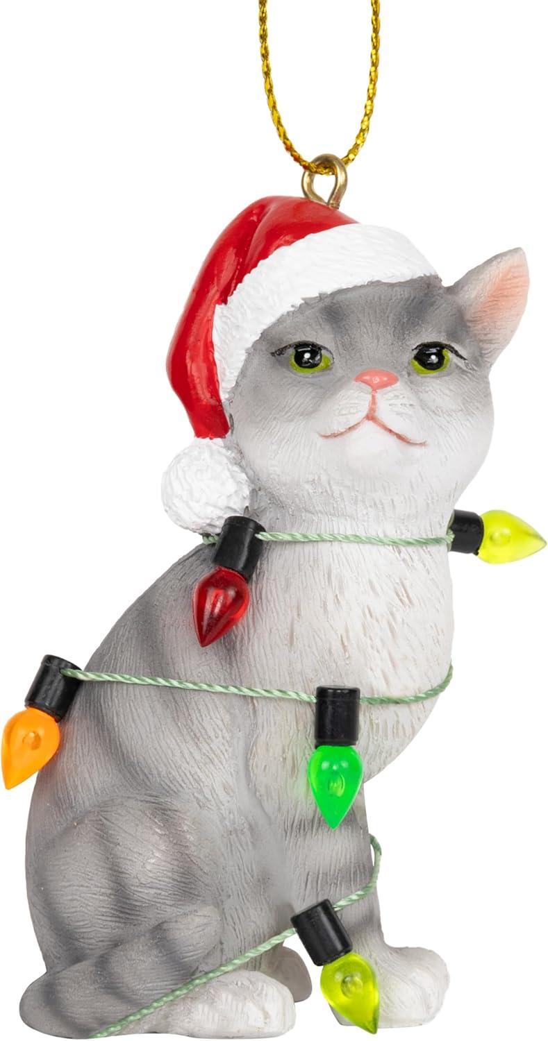 Charlton Home® Santa Cat Ornament