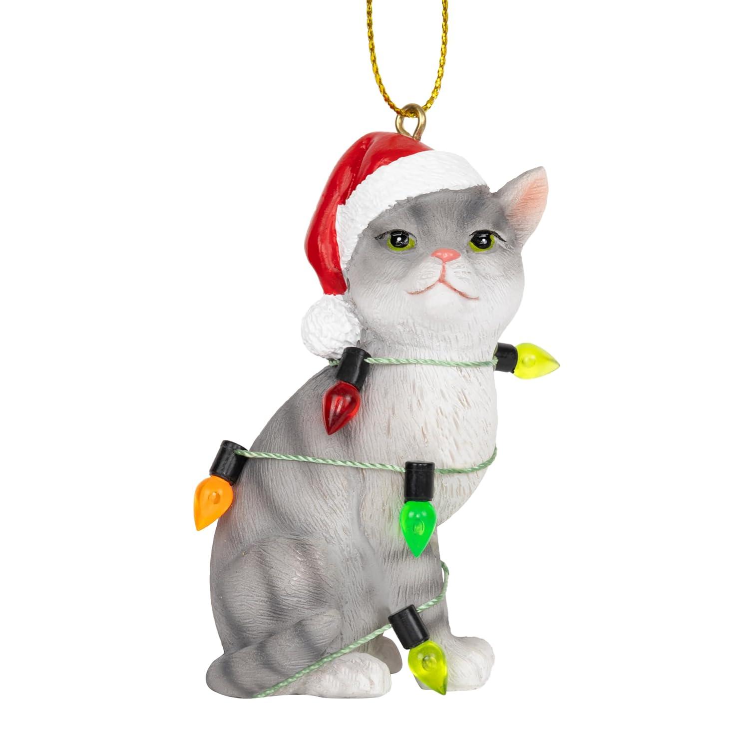 Charlton Home® Santa Cat Ornament