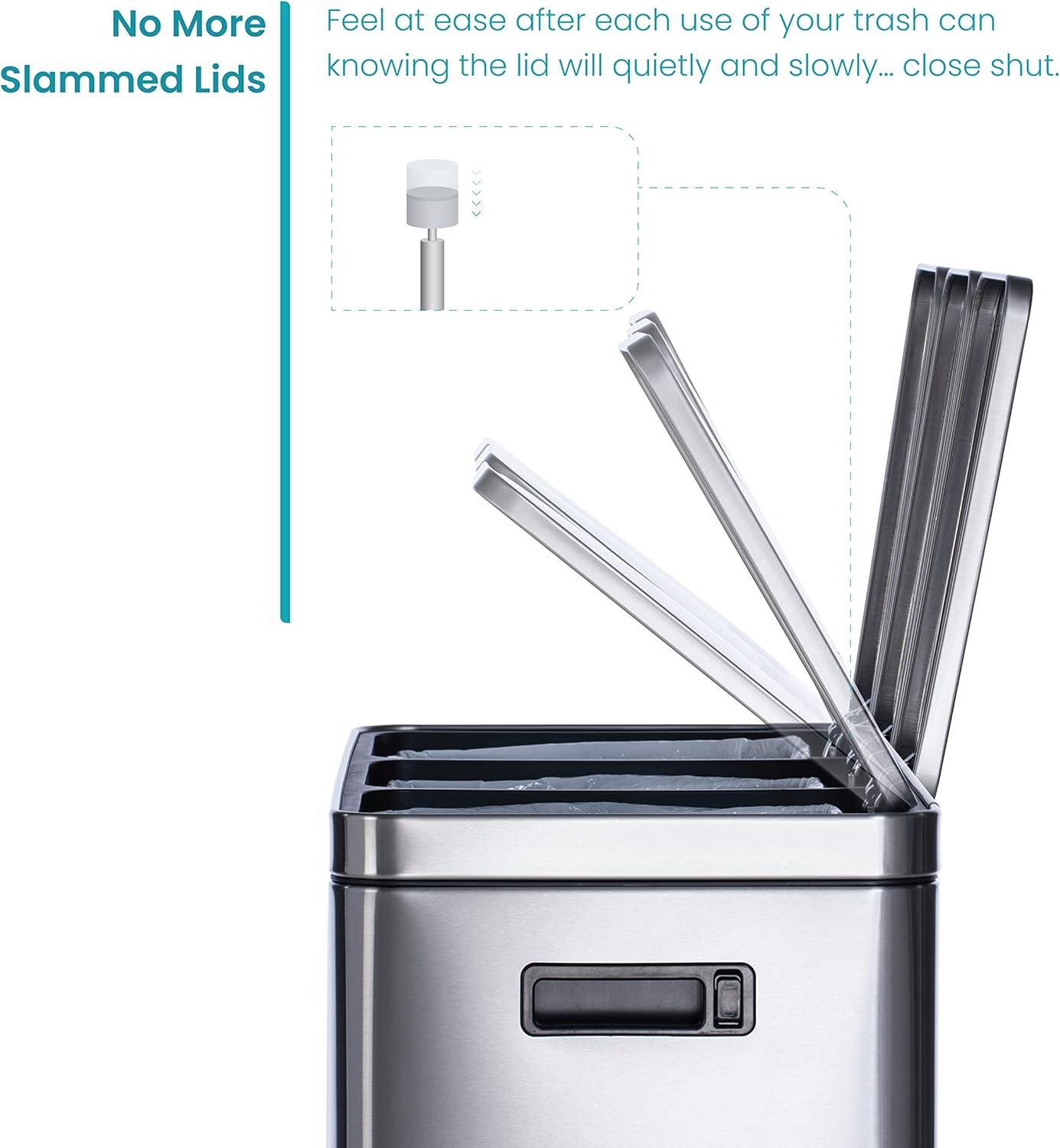 15.9 Gallon Stainless Steel Step On Trash Can