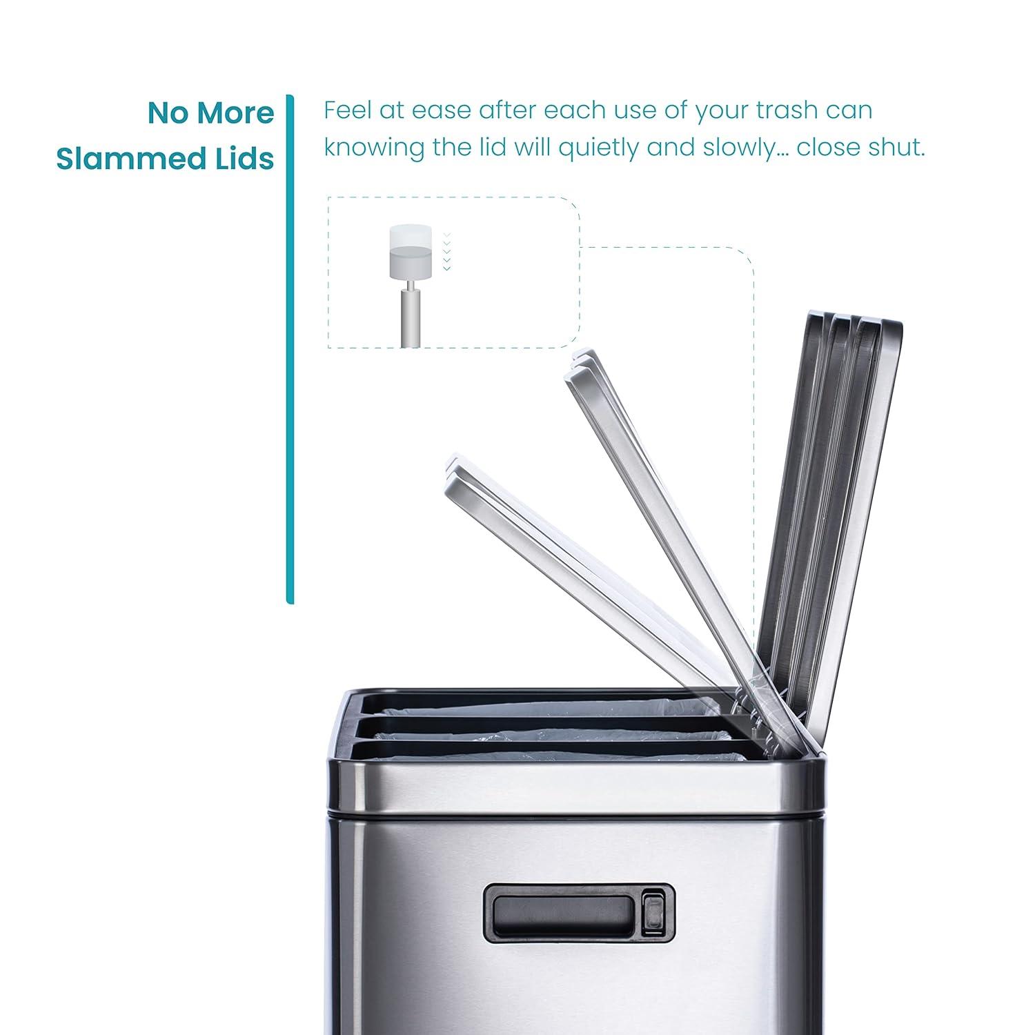 15.9 Gallon Stainless Steel Step On Trash Can