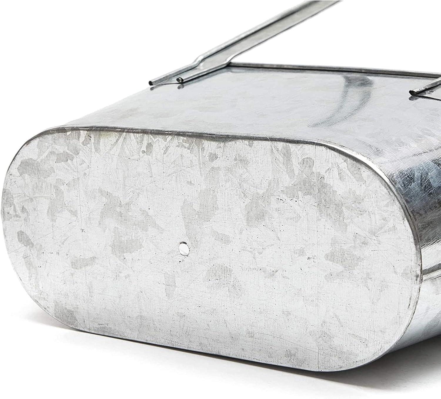 Juvale 2 Pack Galvanized Metal Hanging Bucket Planter Flower Pots for Railing, Fence, Balcony, Wall Decor, and Garden, 5 x 4.5 x 10 In