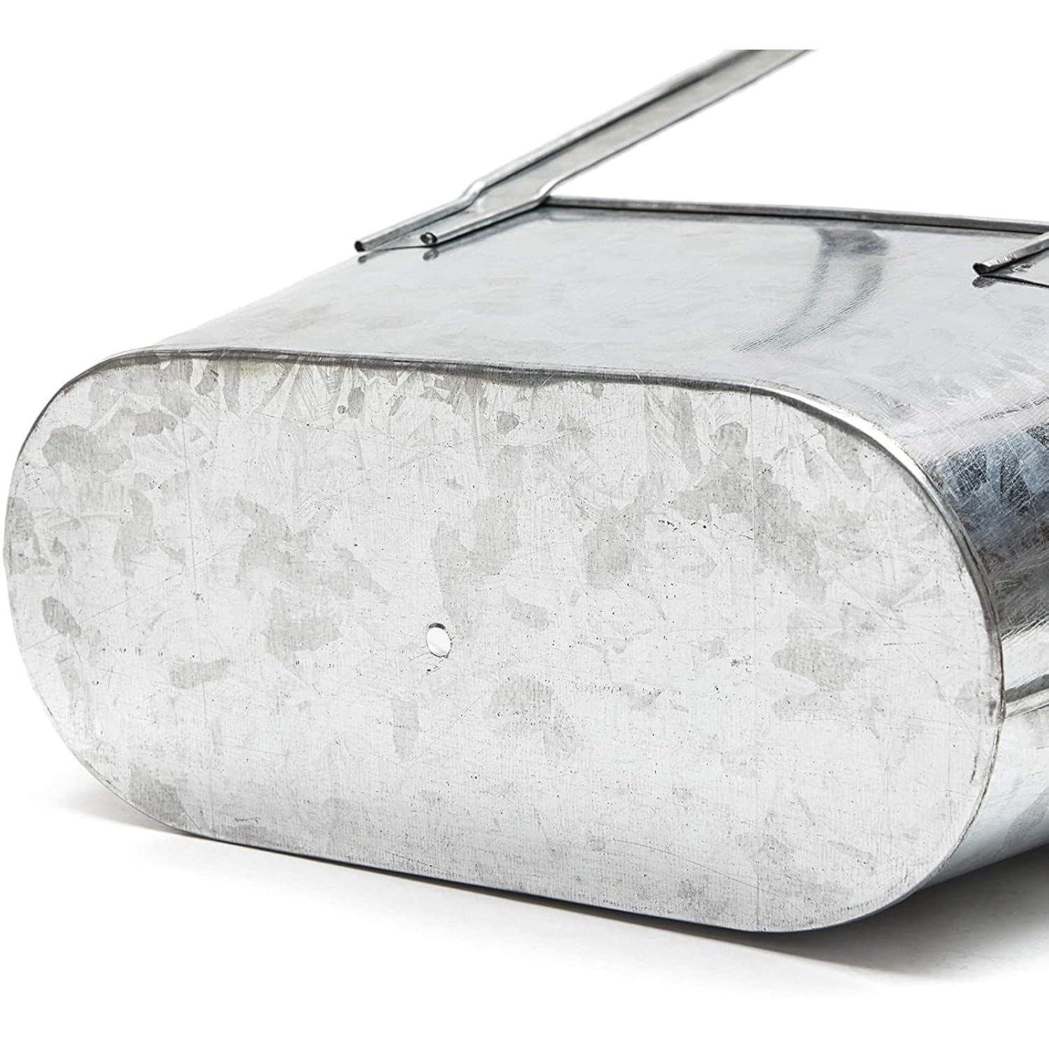 Juvale 2 Pack Galvanized Metal Hanging Bucket Planter Flower Pots for Railing, Fence, Balcony, Wall Decor, and Garden, 5 x 4.5 x 10 In