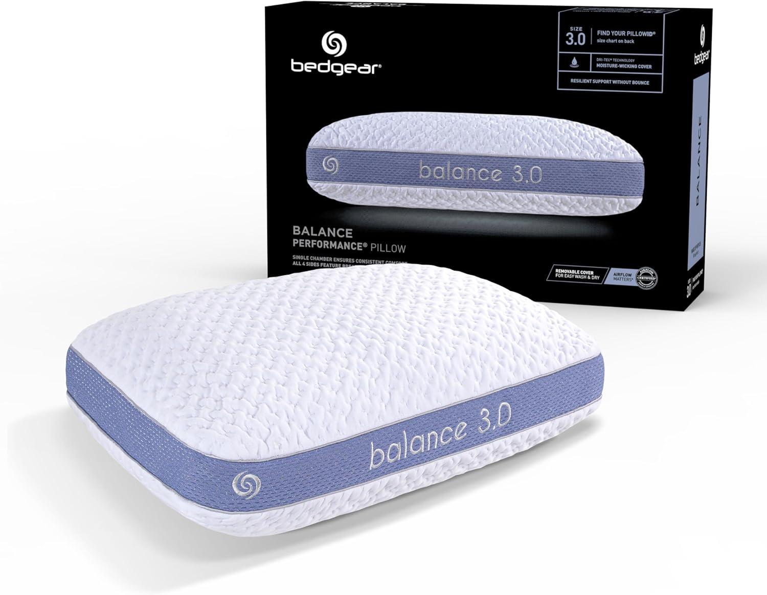 Bedgear Balance Performance Pillow - Medium - Moisture Wicking - All Sleep Positions