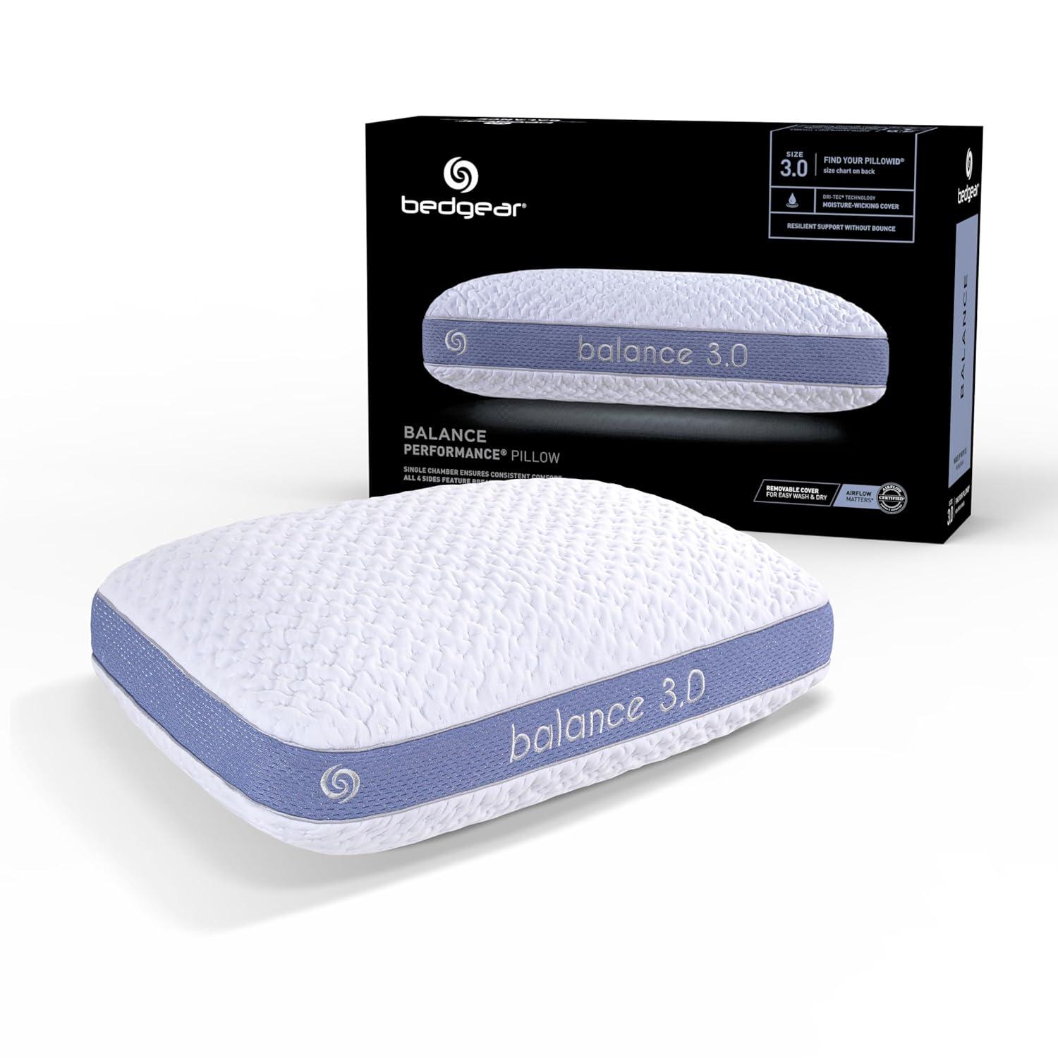 Bedgear Balance Performance Pillow - Medium - Moisture Wicking - All Sleep Positions