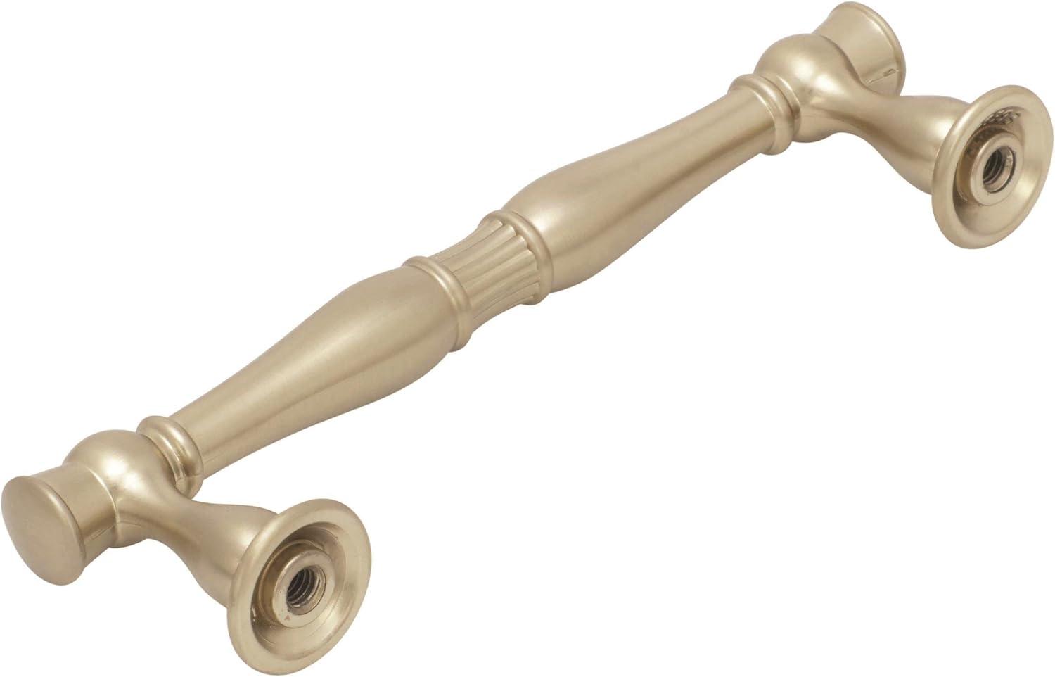 Golden Champagne Brushed Traditional Bar Pull with Mounting Hardware