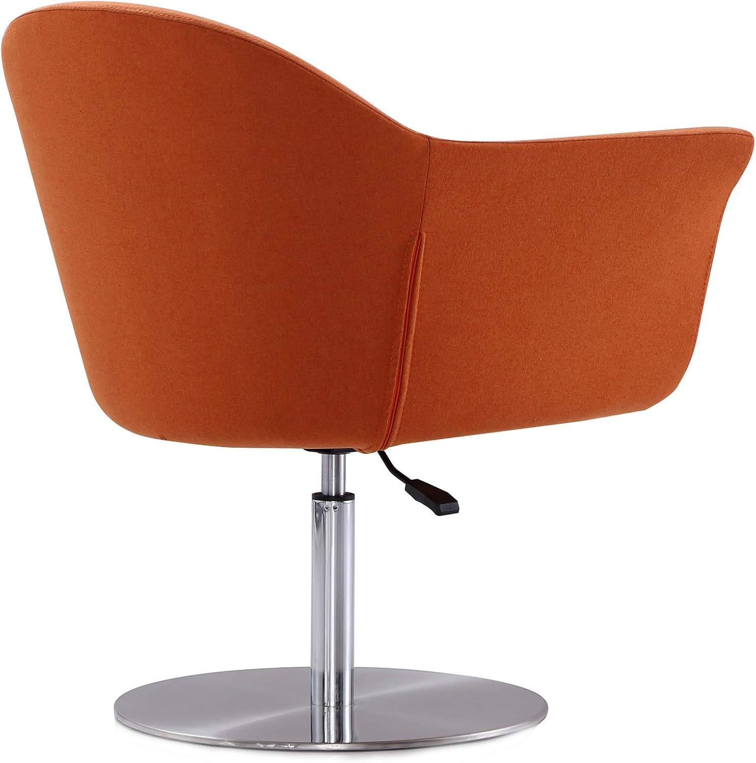 Voyager Swivel Adjustable Accent Chair, Orange