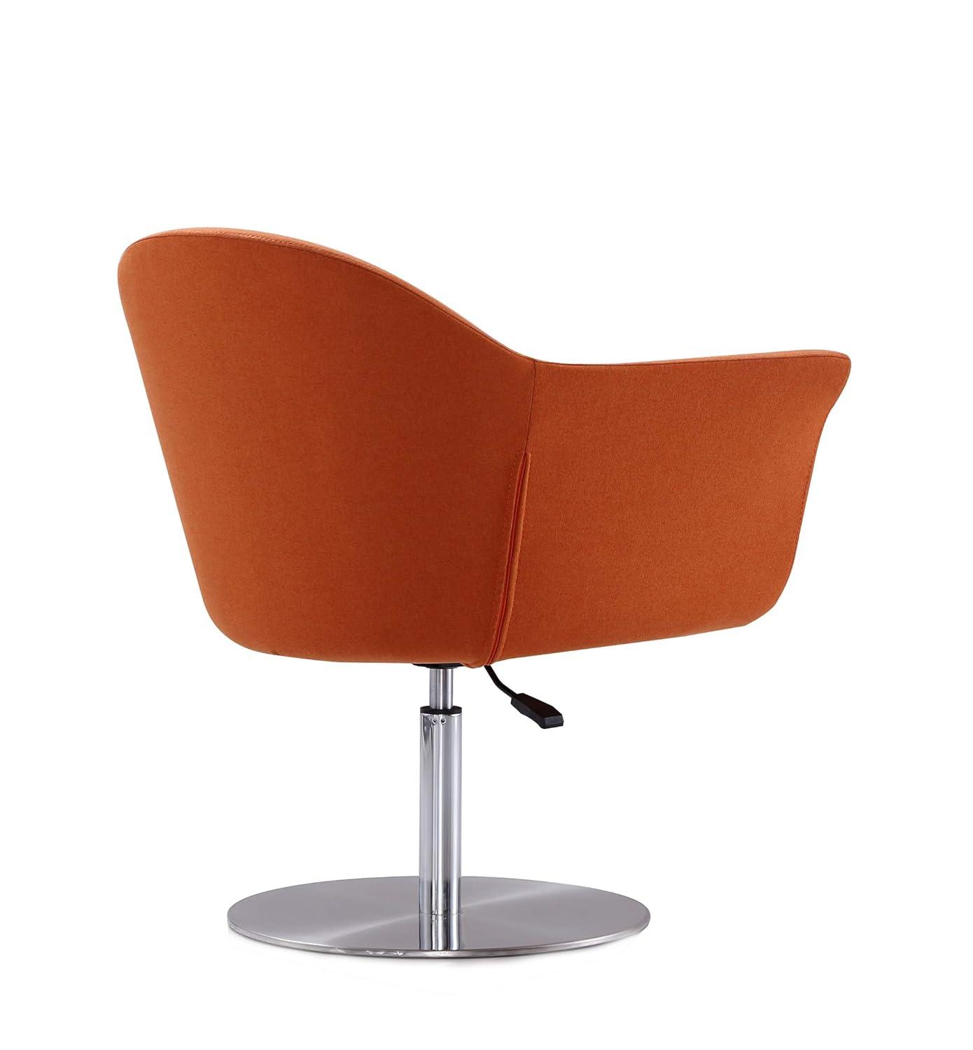Voyager Swivel Adjustable Accent Chair, Orange