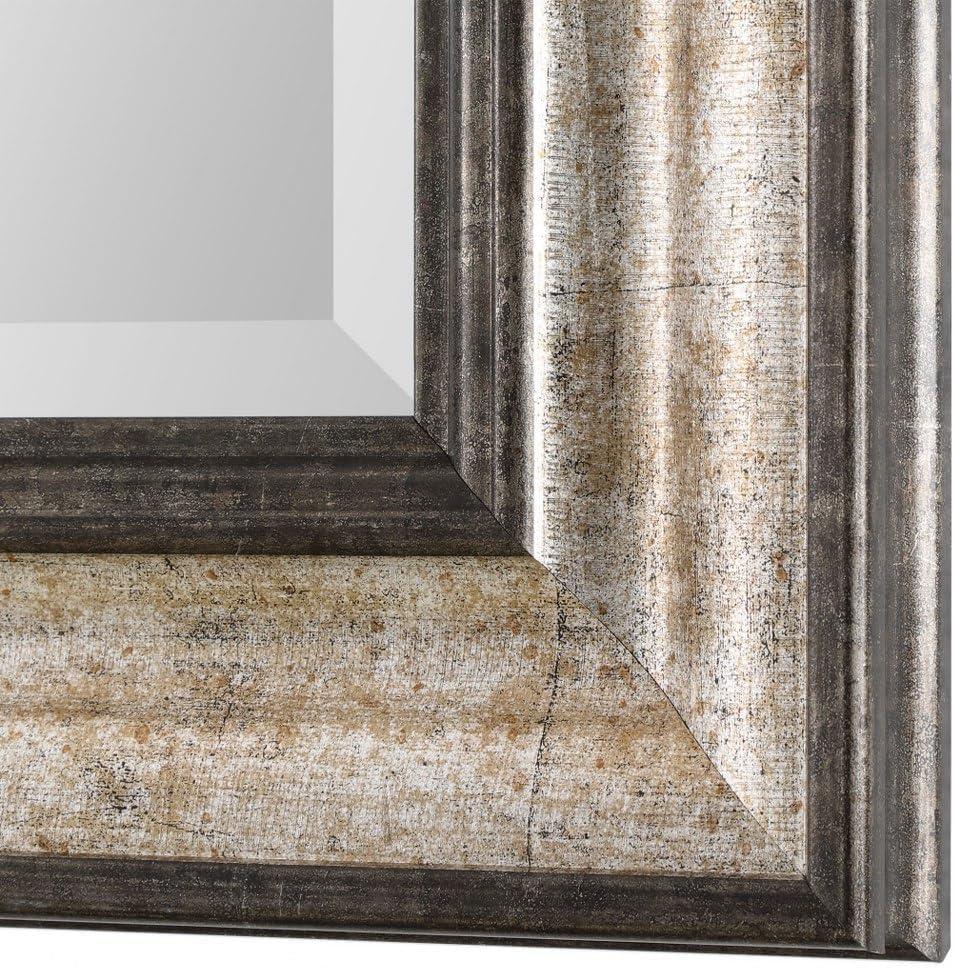 Uttermost Shefford Silver and Bronze 31" x 43" Rectangular Wall Mirror