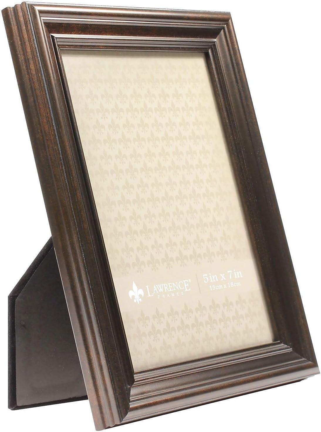 Elegant 5x7 Oil-Rubbed Bronze and Glass Classic Picture Frame