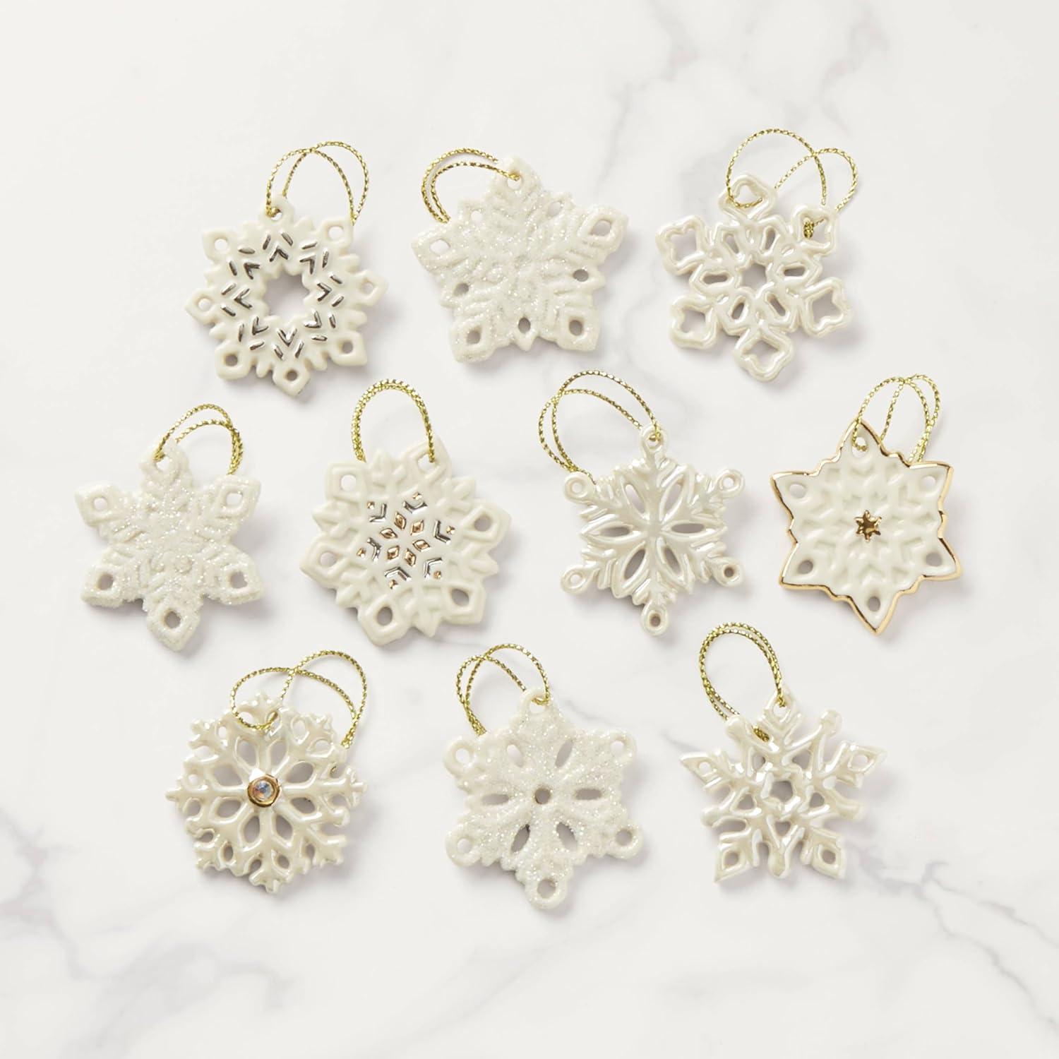 ORNAMENT TREES Snowflake 10 Piece Holiday Shaped Ornament Set