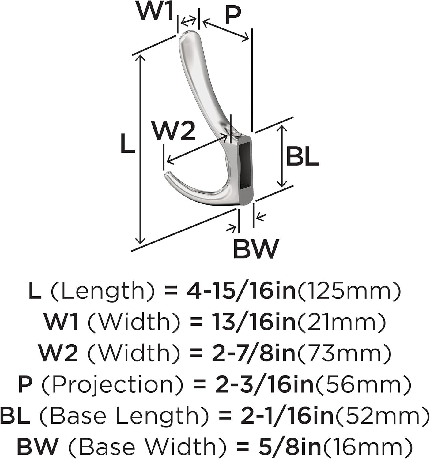 Finesse Transitional Triple Prong Decorative Wall Hook