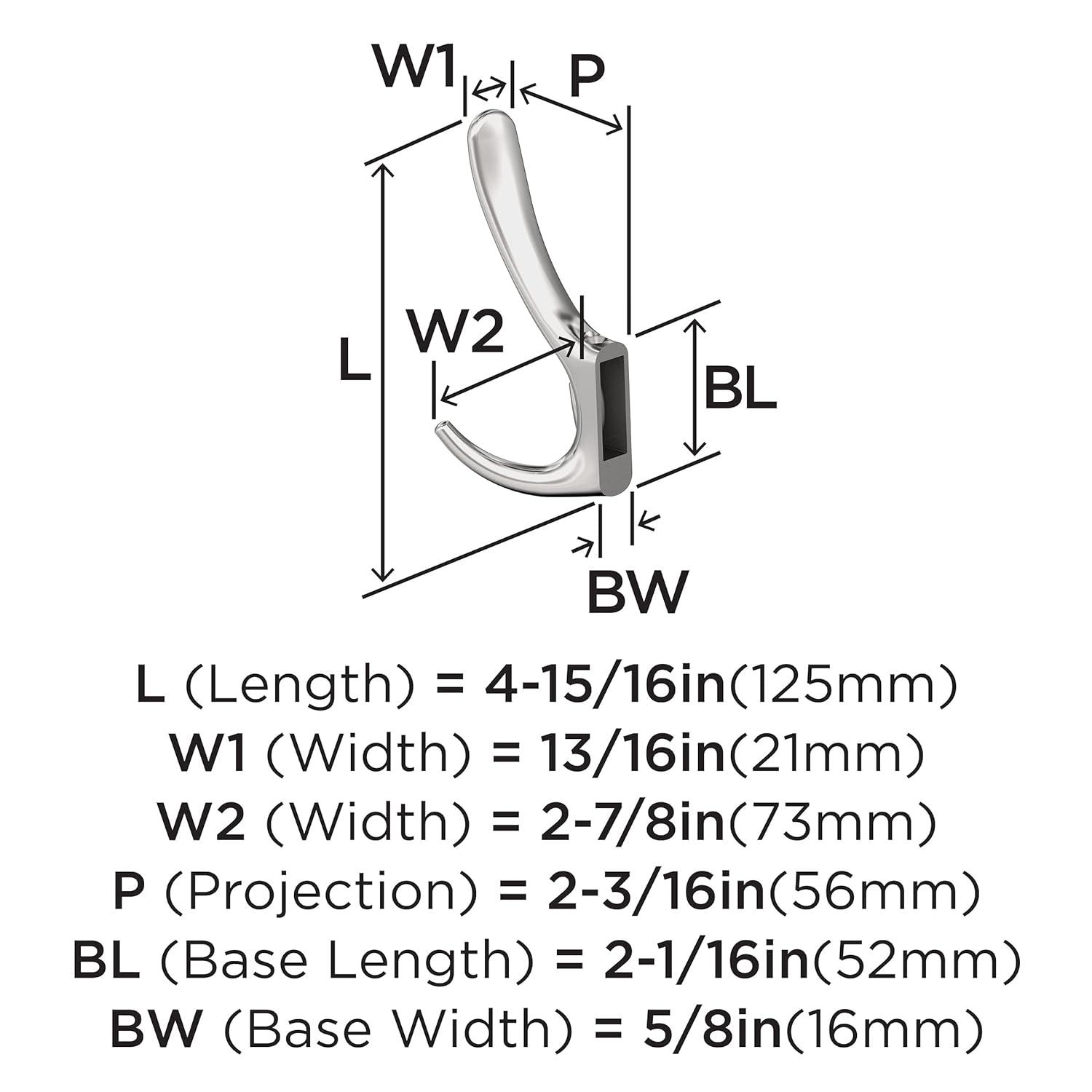 Finesse Transitional Triple Prong Decorative Wall Hook