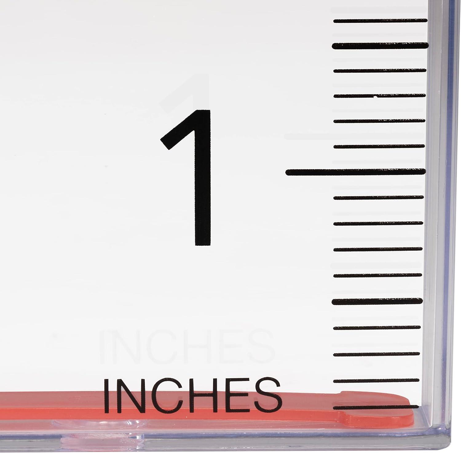 AcuRite Clear Waterfall Plastic Rain Gauge 1.5" x 8" x 9" (5-inch Capacity)