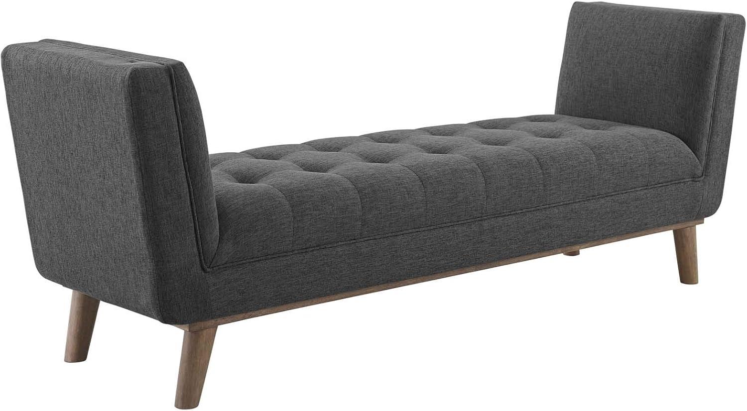 Modway Haven Tufted Button Upholstered Fabric Accent Bench