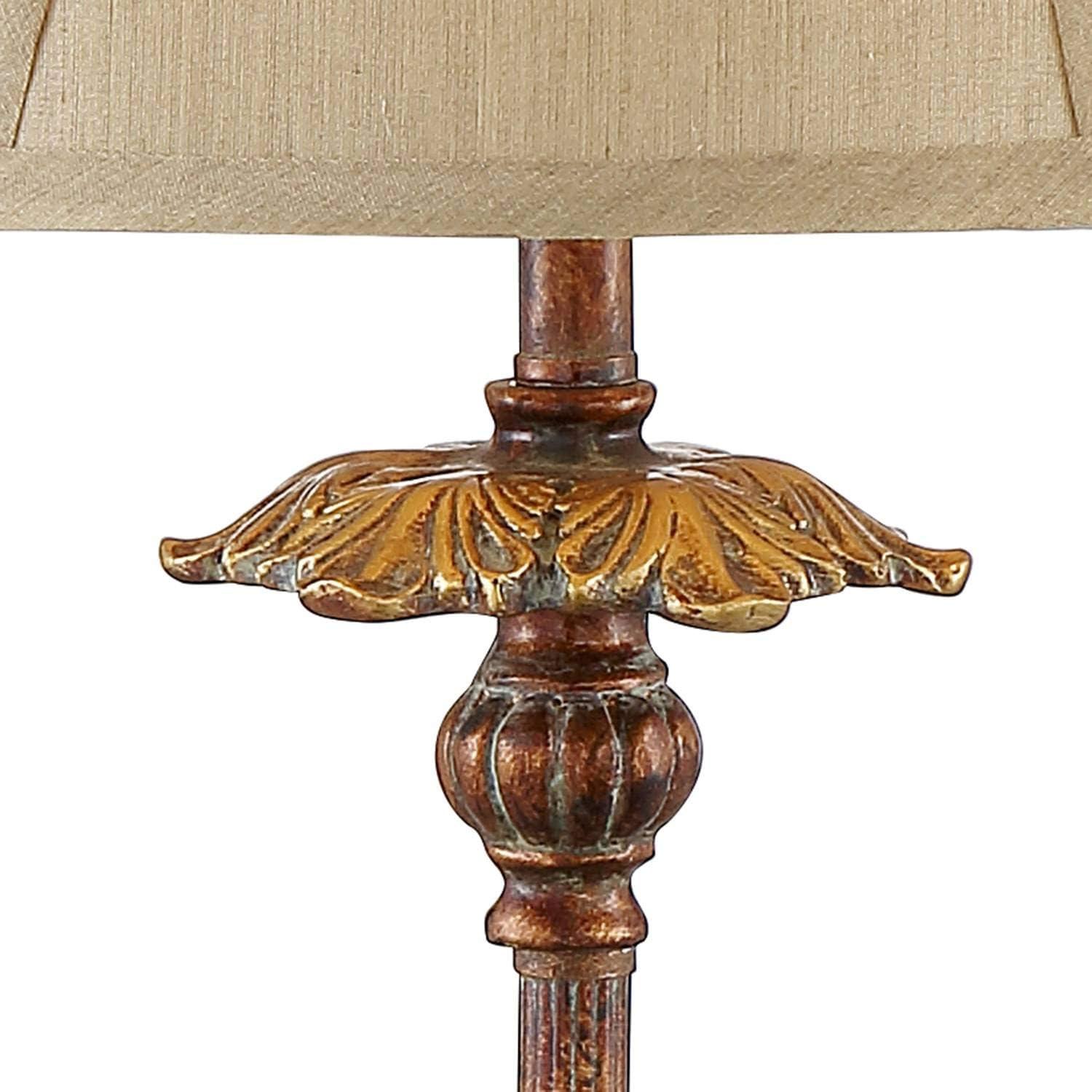 Regency Hill Juliette 36 1/2" Tall Skinny Large Buffet Traditional End Table Lamps Set of 2 Brown Light Bronze Finish Living Room Bedroom Bedside