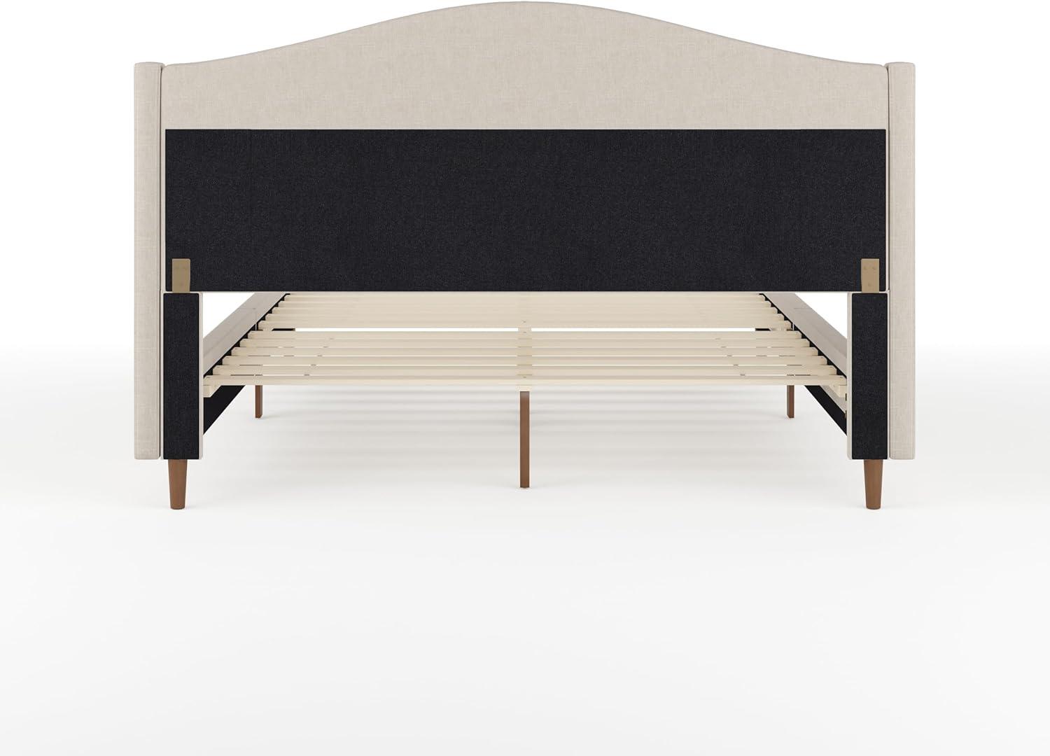 Martha Stewart Martha Stewart Amelia Upholstered Platform Bed With Curved Headboard