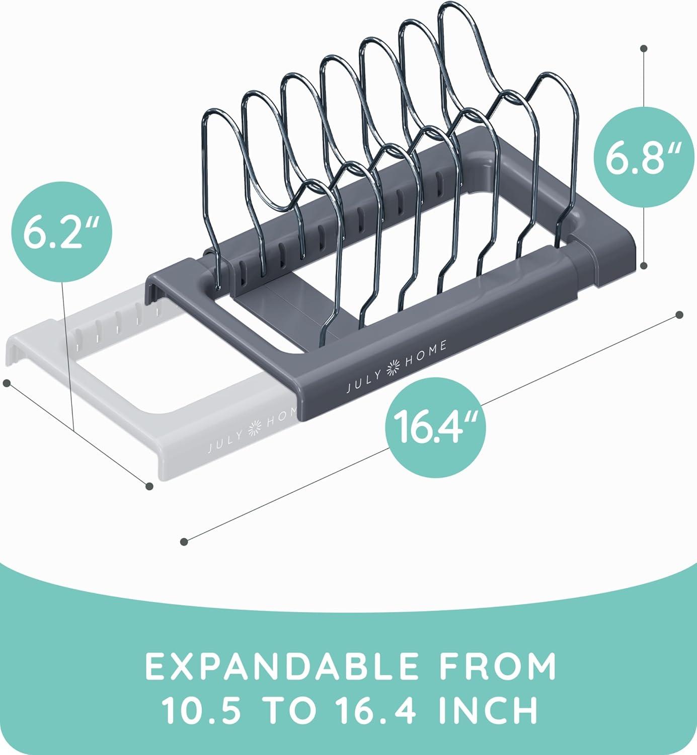 July Home Expandable Pot and Pan Organizer Rack