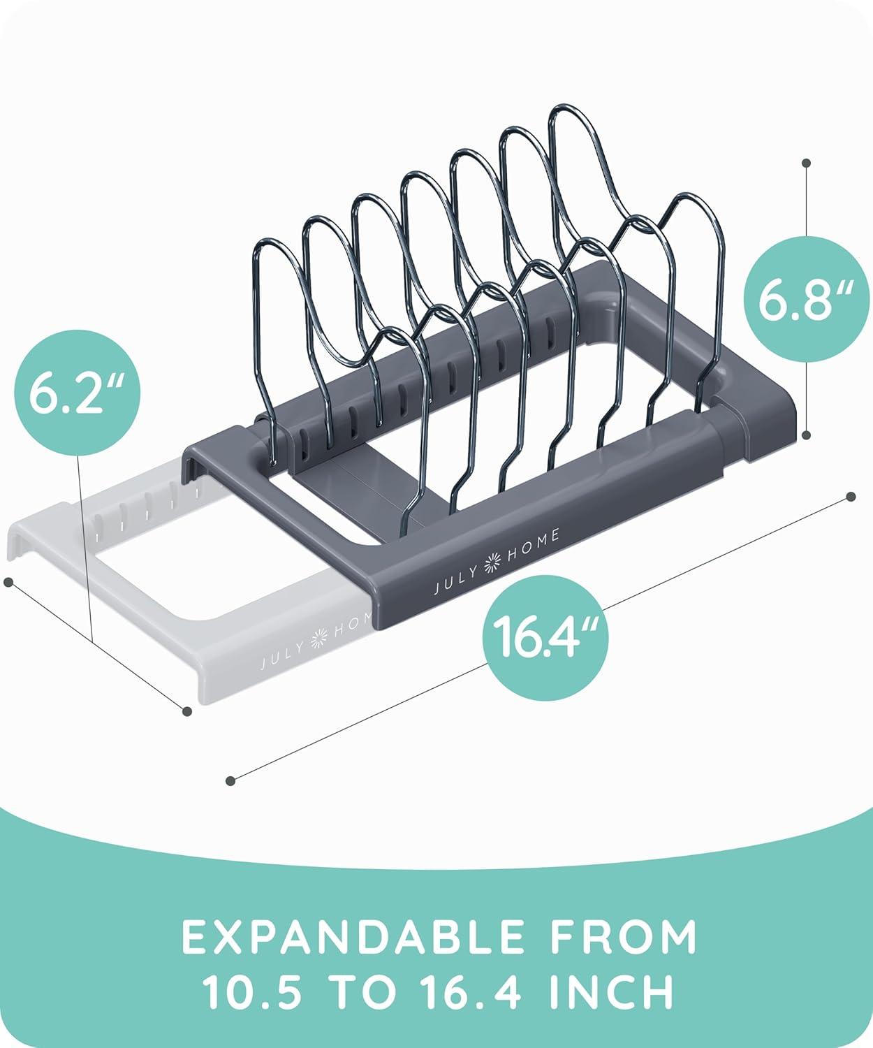 July Home Expandable Pot and Pan Organizer Rack