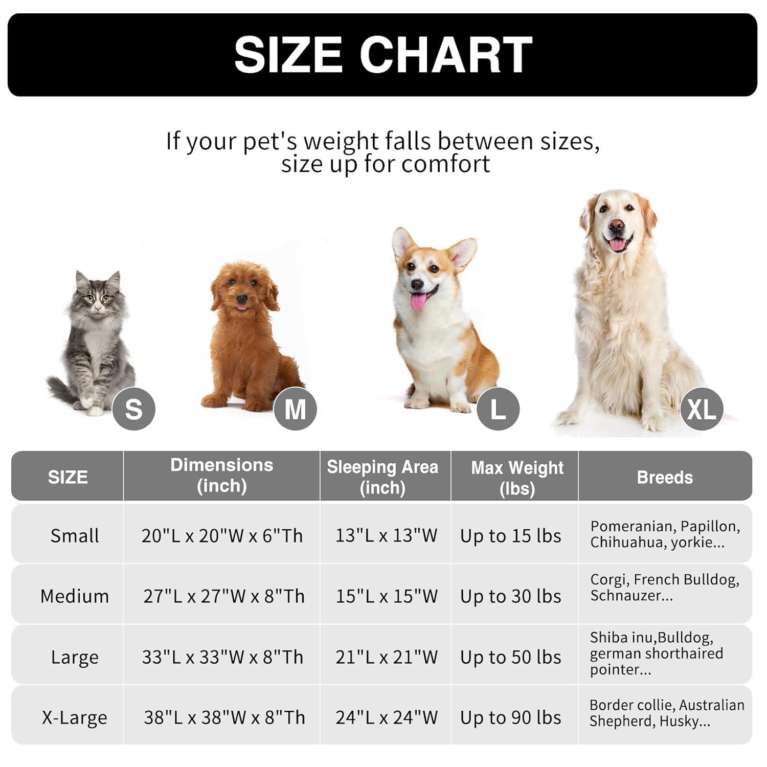 MFOX Calming Dog Bed (S/M/L/XL) for Medium and Large Dogs Comfortable Pet Bed Faux Fur Donut Cuddler Up to 15/30/50/90lbs