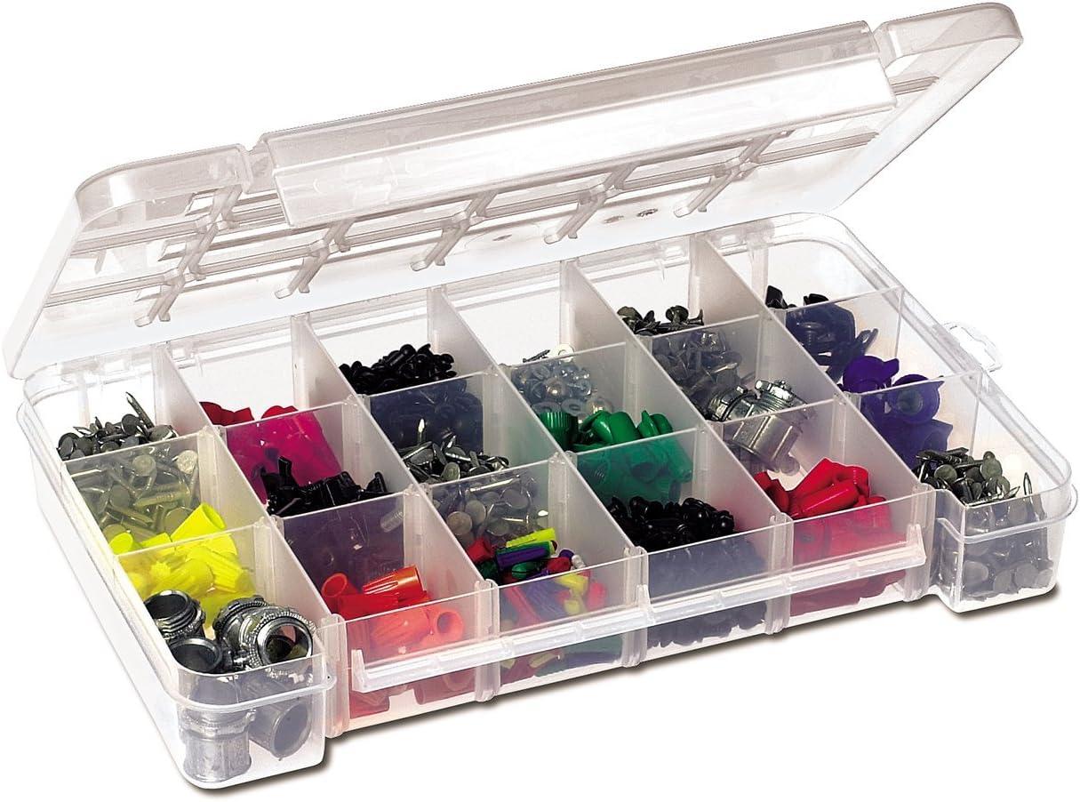 Clear Plastic Portable Storage Box with Adjustable Dividers