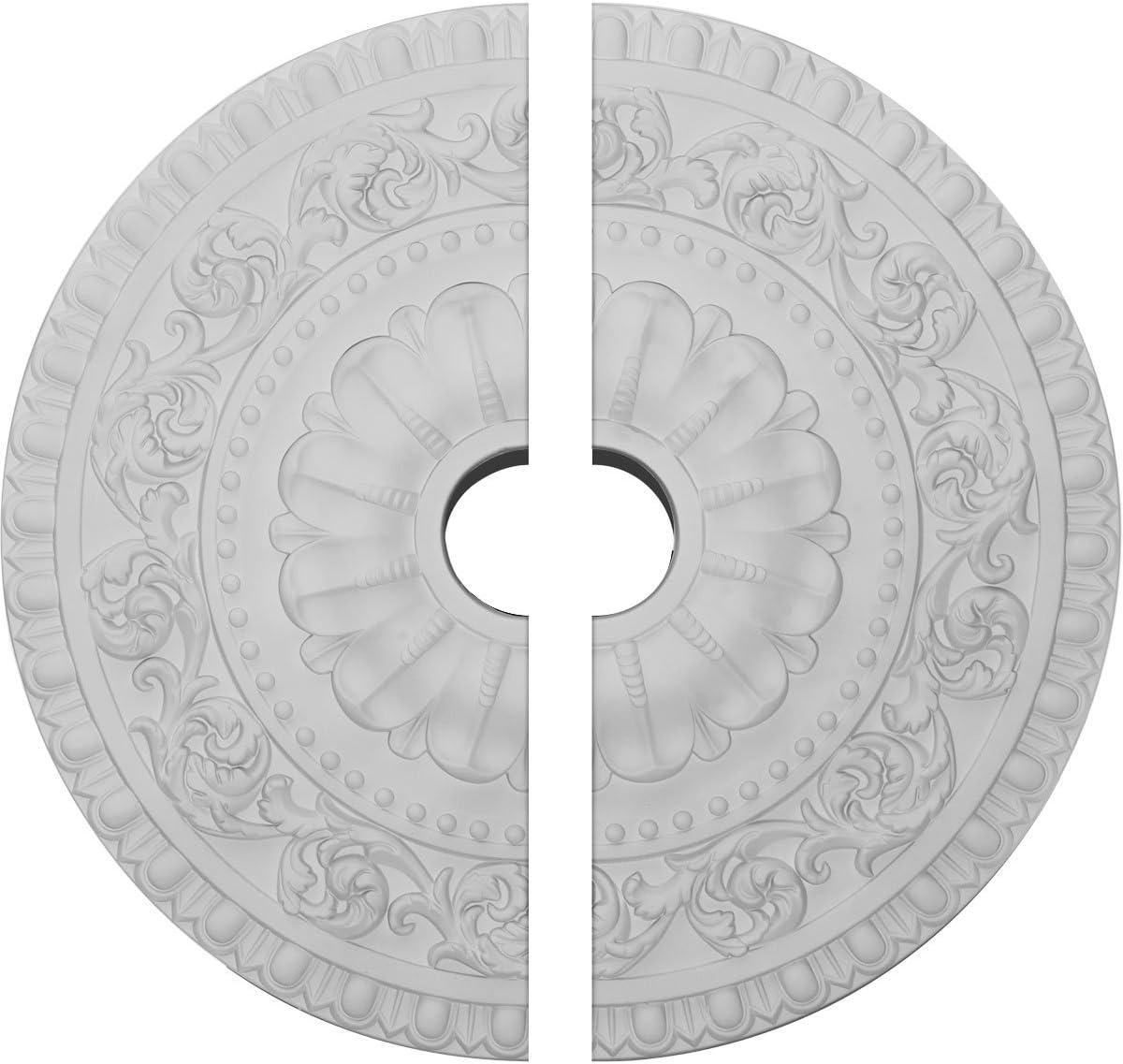 23 1/2"OD x 3 1/2"ID x 2 1/8"P Vaduz Ceiling Medallion, Two Piece (Fits Canopies up to 3 1/2")