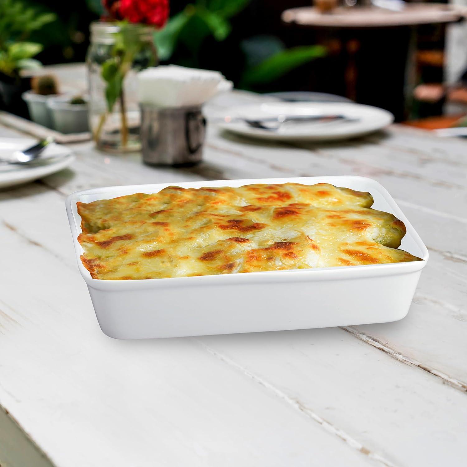 HIC Kitchen Lasagna Pan, White