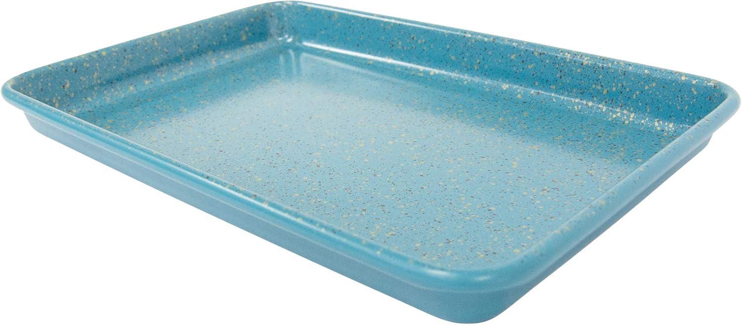 Blue Granite Ceramic Non-Stick Toaster Oven Baking Sheet