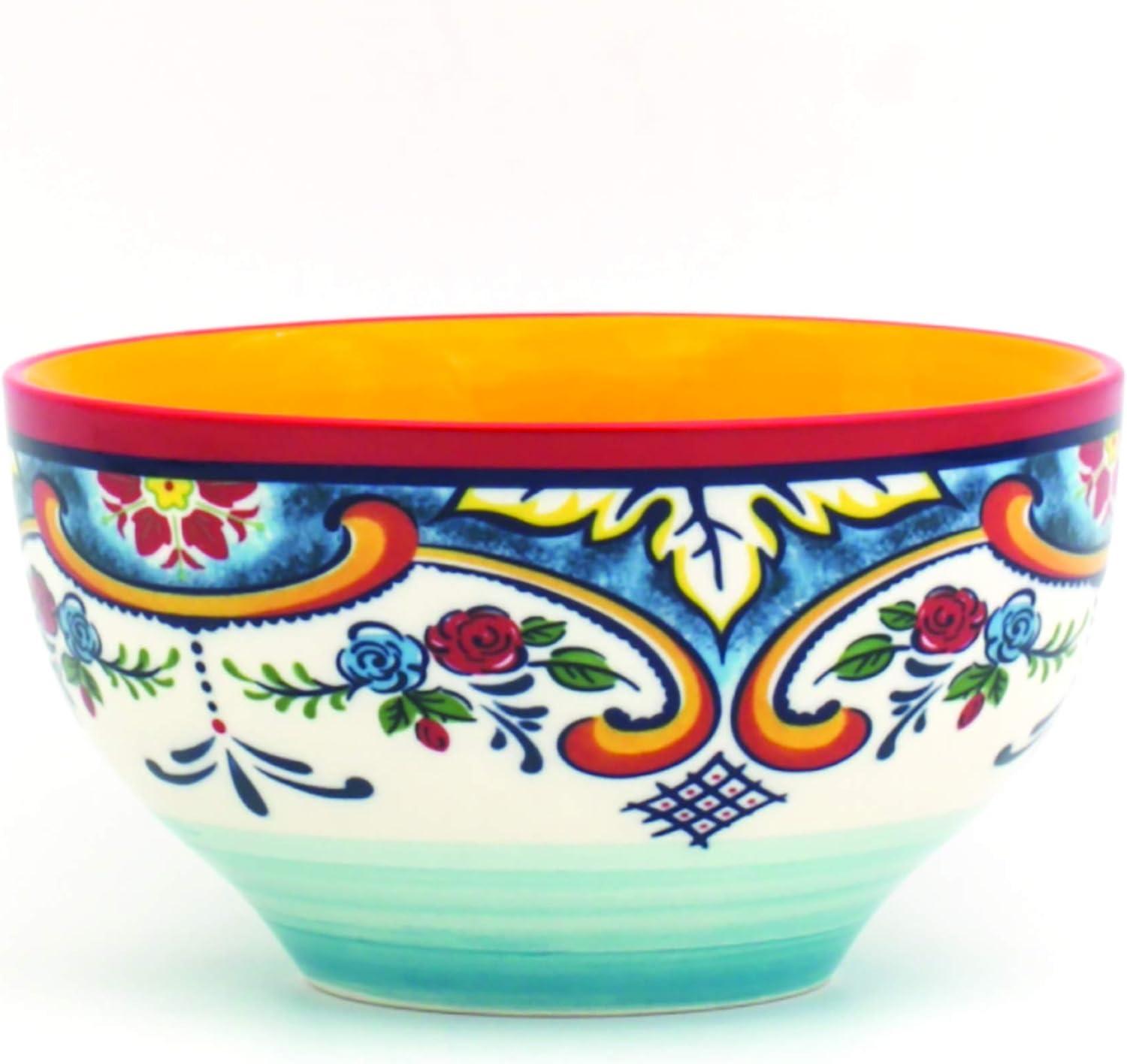 Euro Ceramica Zanzibar Cereal Bowl Set (Set of 4)