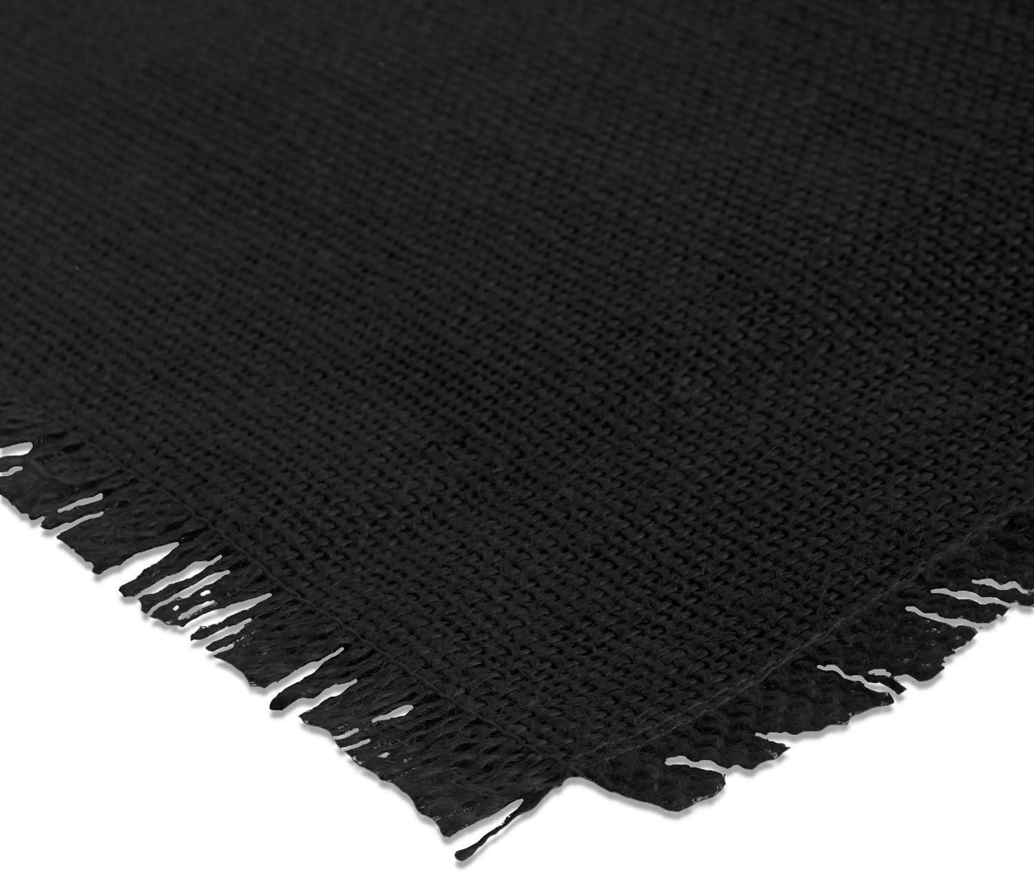 Black Jute Rustic Table Runner, 15 x 110 inches