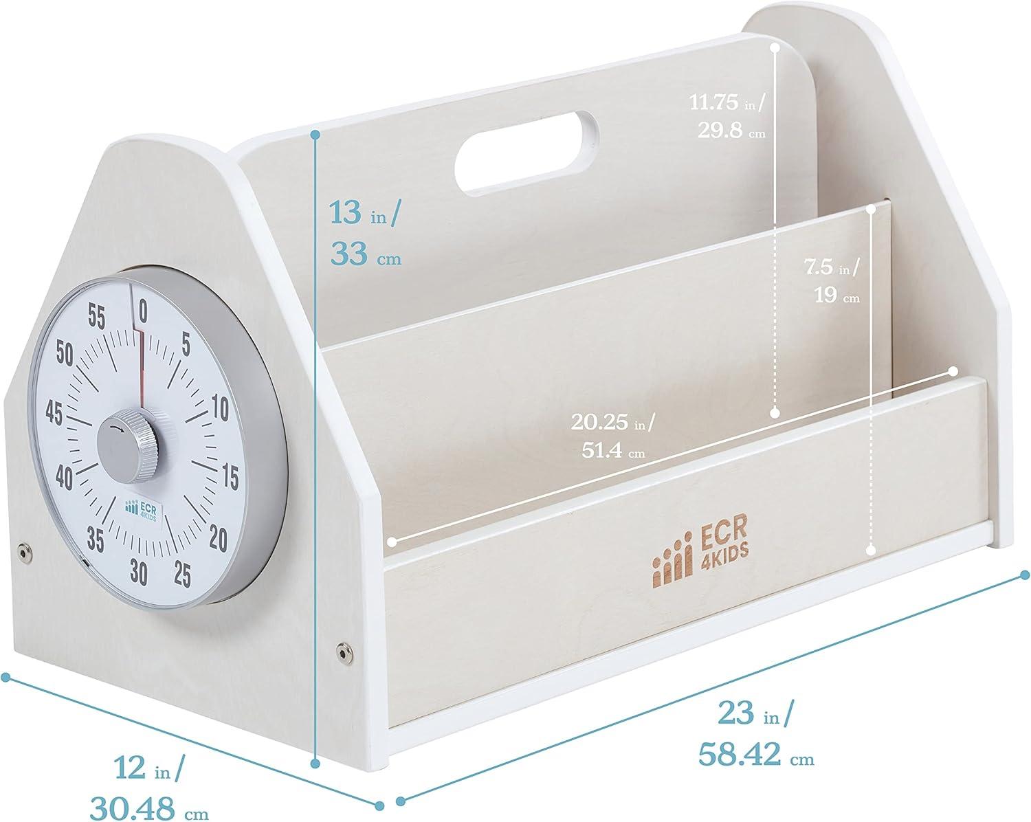 ECR4Kids ECR4Kids Double-Sided Book Caddy with Countdown Timer
