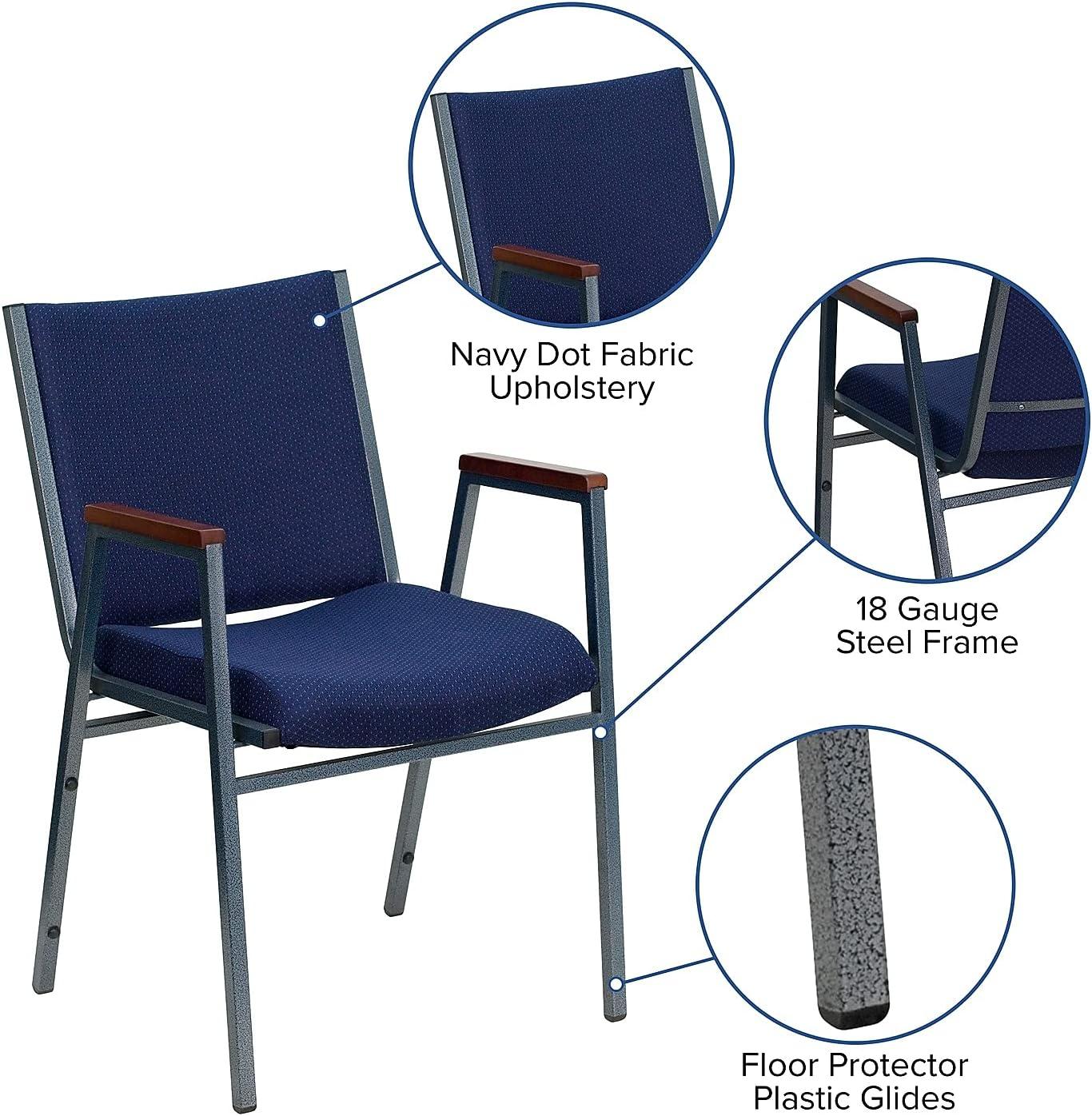 Flash Furniture Aliya Heavy Duty Stack Chair with Arms (Set of 4)