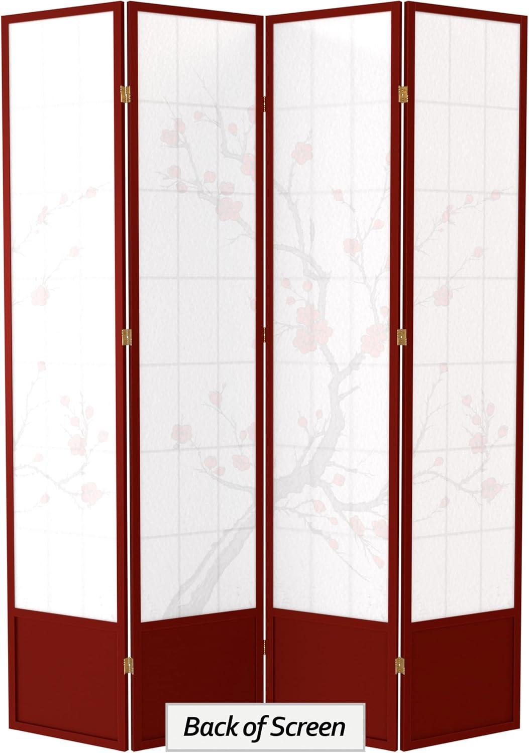 83.5" Cherry Blossom Shoji Room Divider