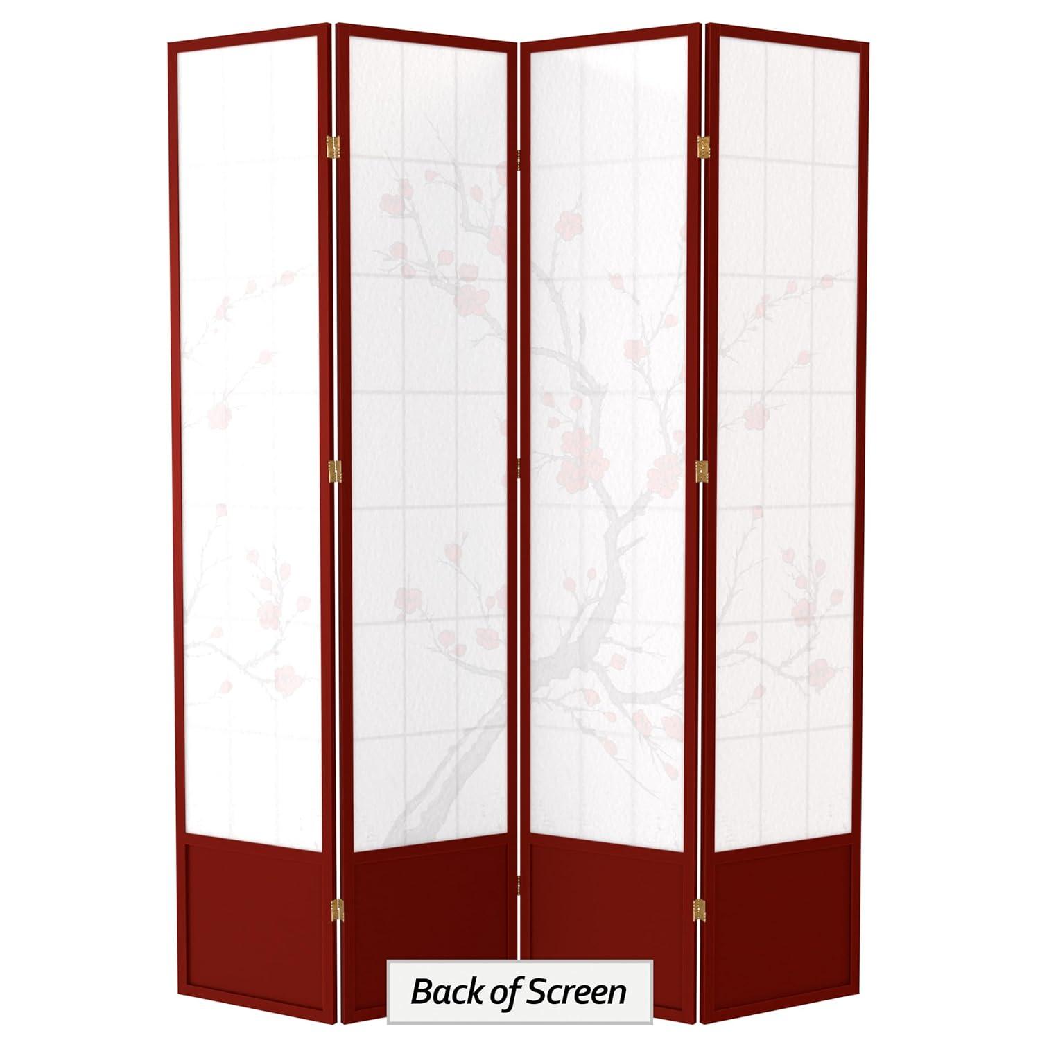 83.5" Cherry Blossom Shoji Room Divider
