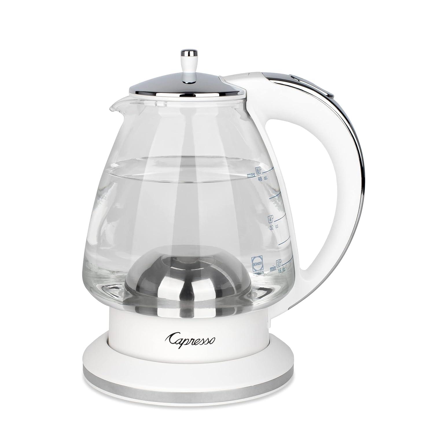 Capresso ® H20 White Electric Glass Tea Kettle