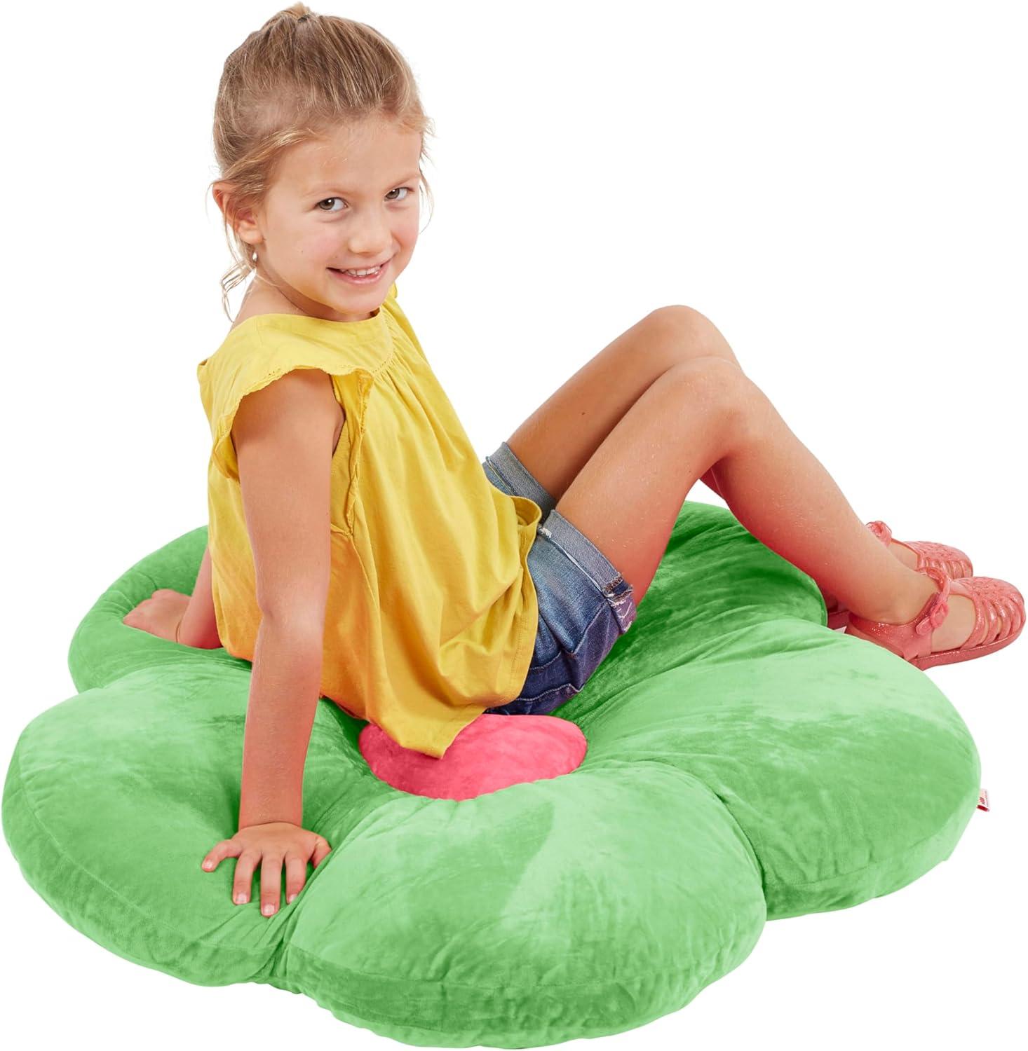 ECR4Kids Flower Floor Pillow, Oversized Cushion for Kids’ Bedrooms, Reading Nooks, Playrooms