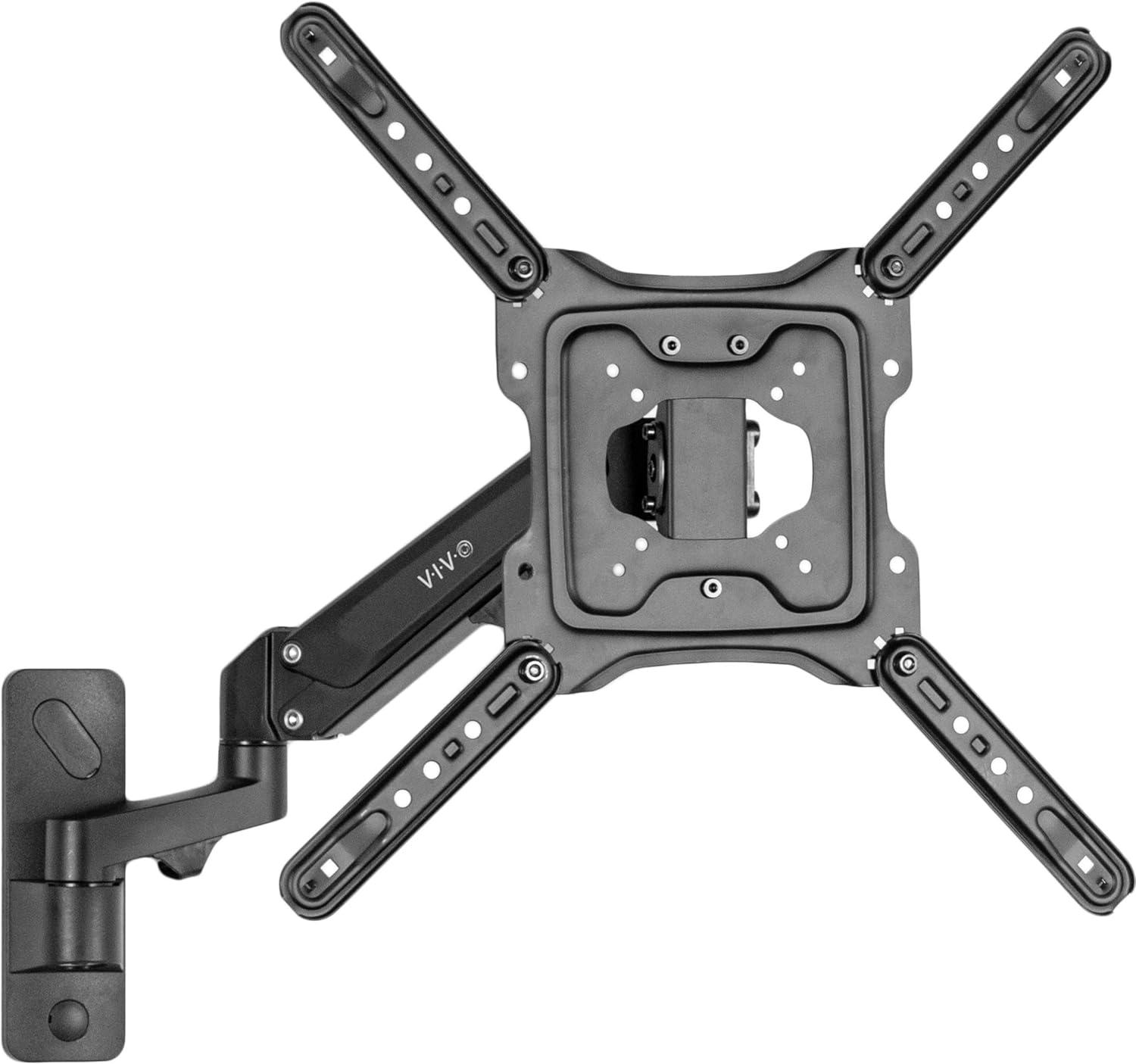 Black Aluminum Full-Motion TV Wall Mount for 23-55 Inch Screens